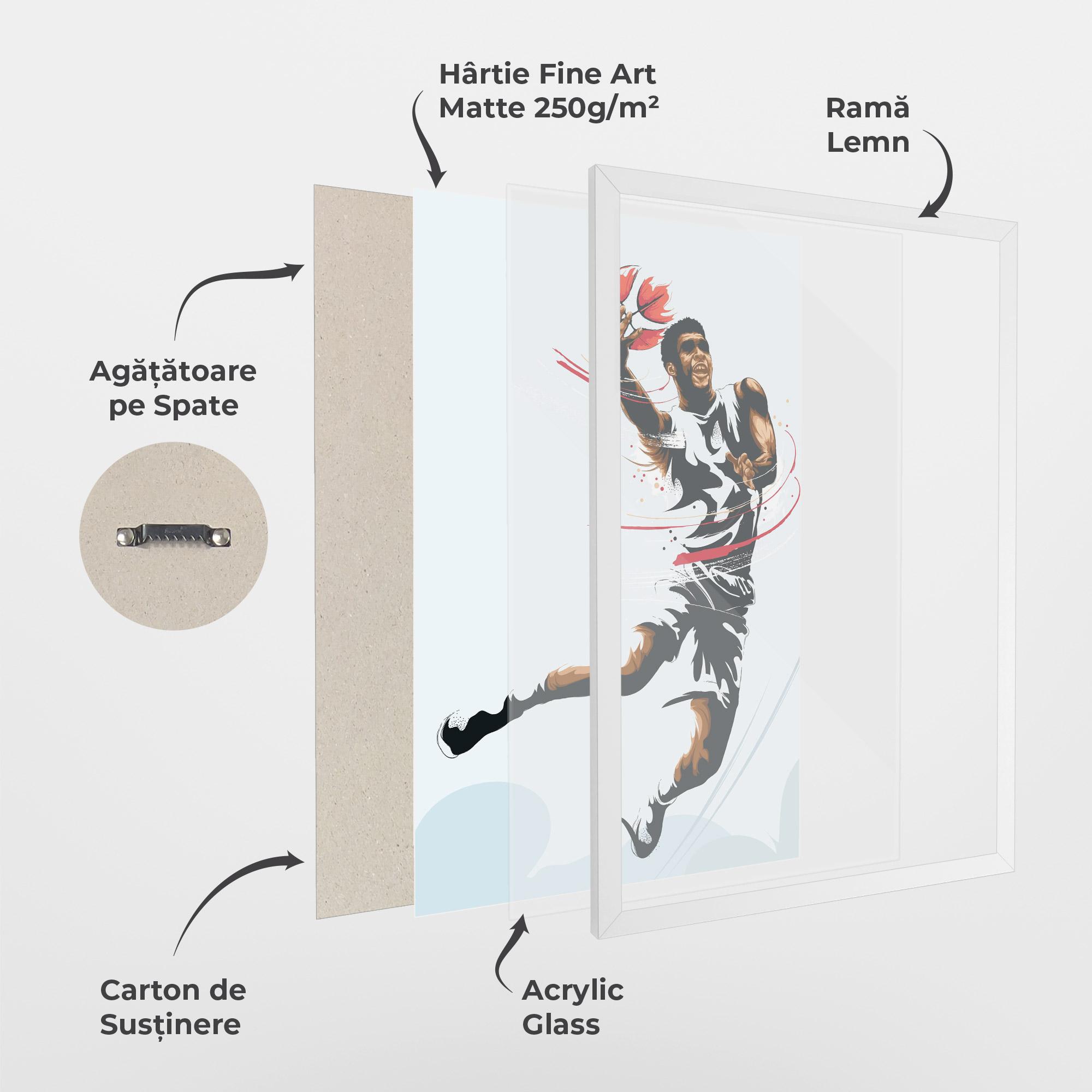 Poster Înrămat Basketball Shot mockup 1