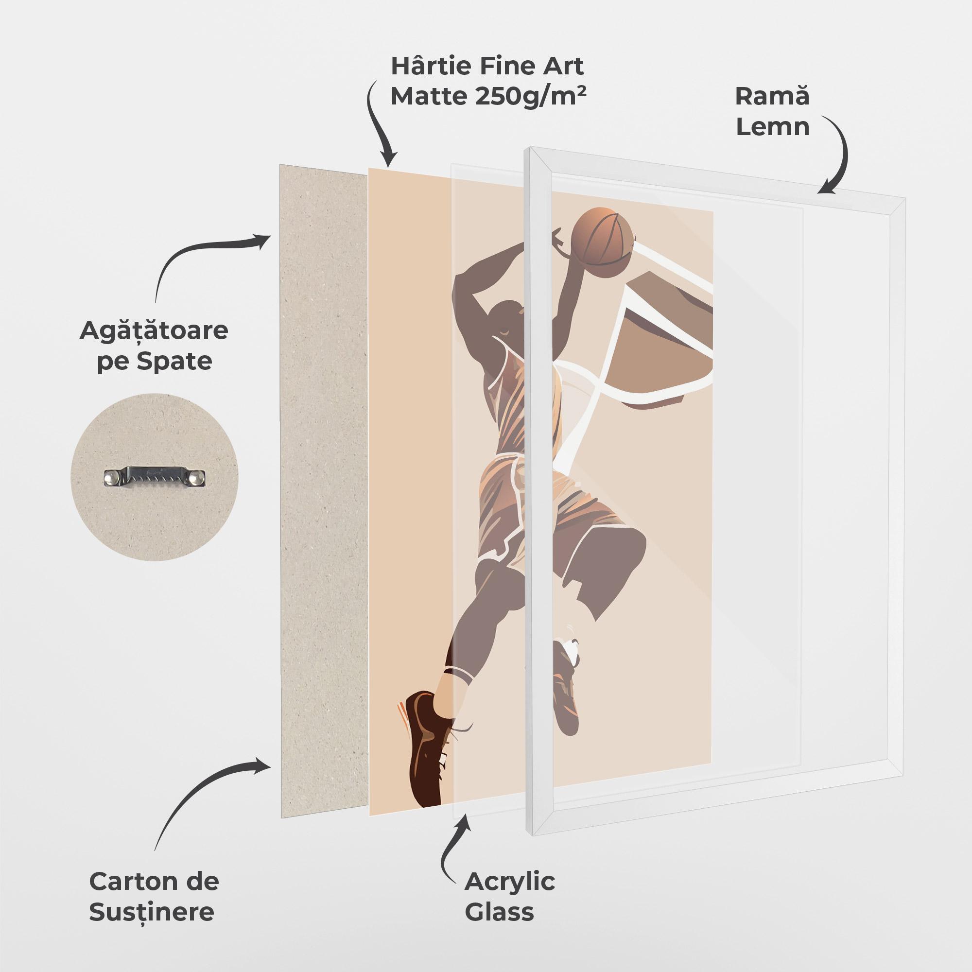 Poster Înrămat Cream Basket mockup 1