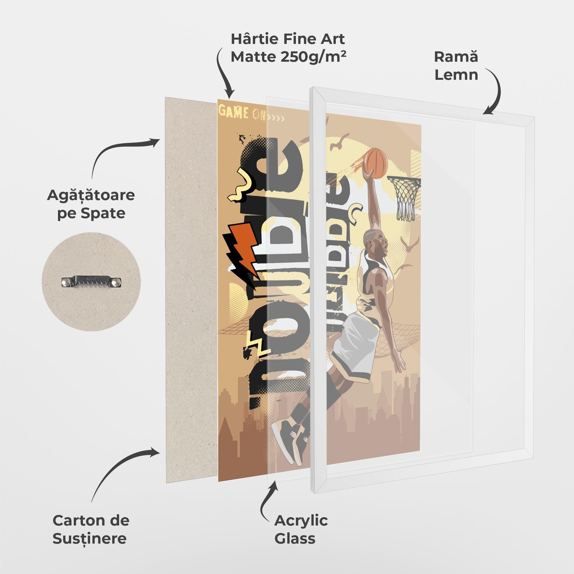 Poster Înrămat Double Dribble mockup 1