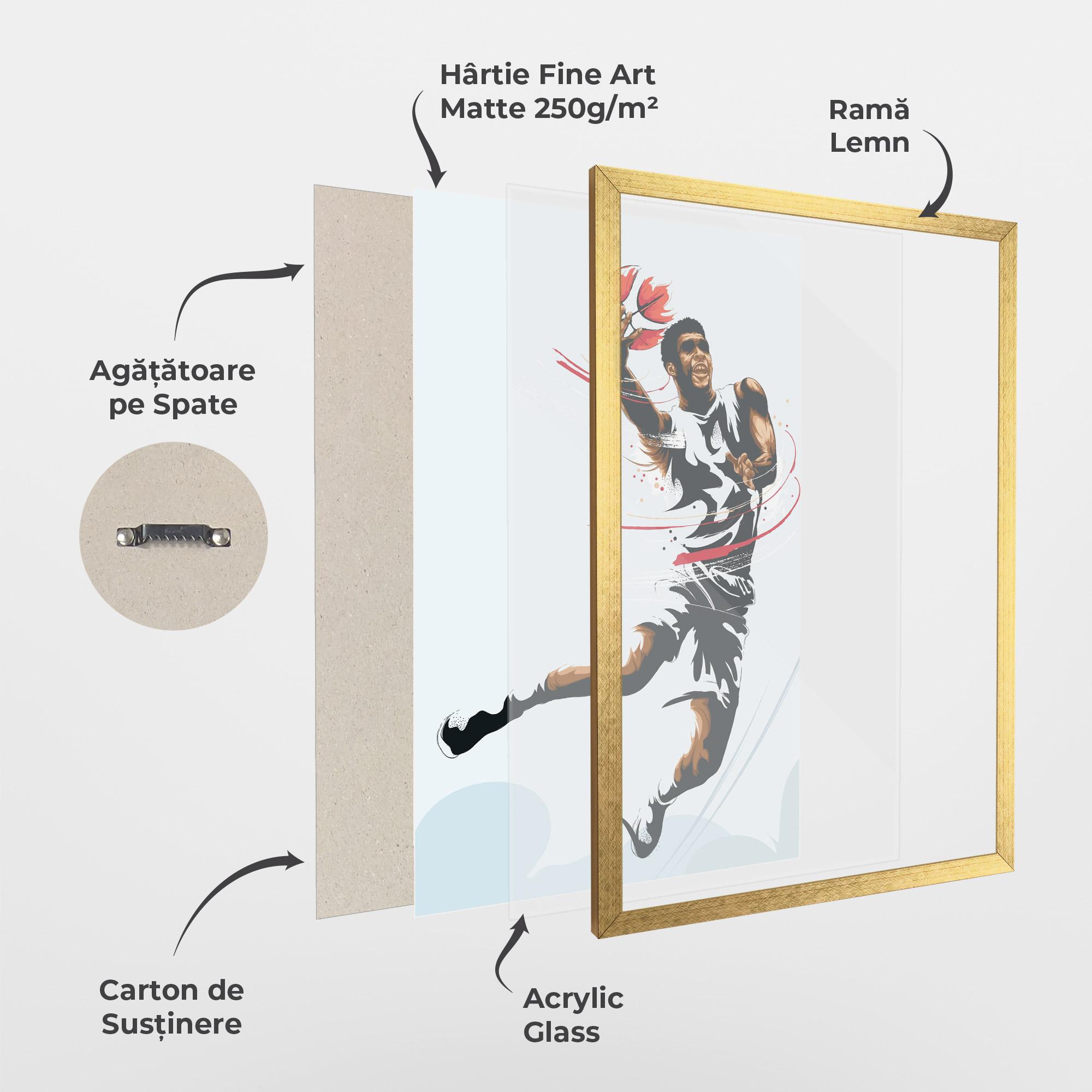 Poster Înrămat Basketball Shot mockup 1