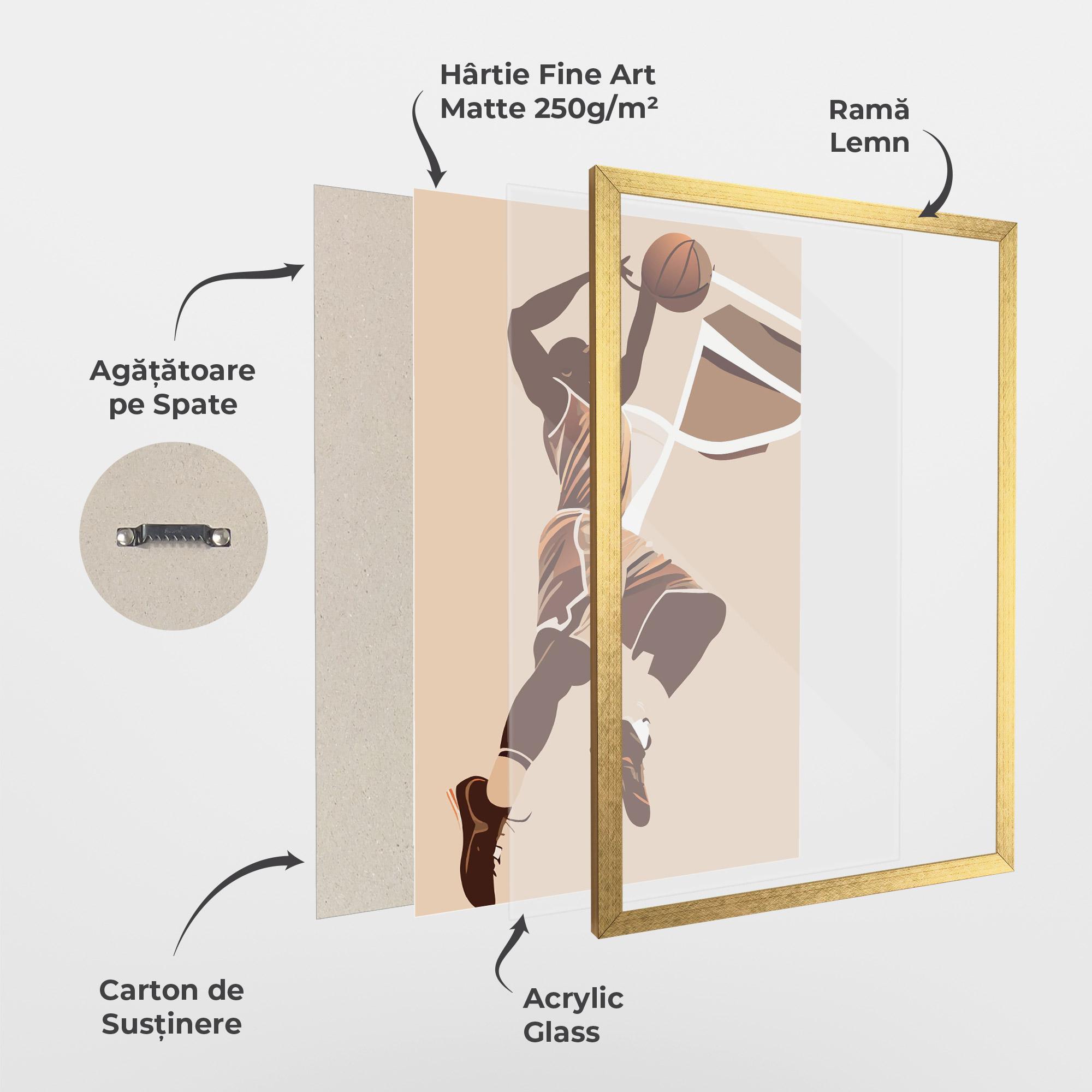 Poster Înrămat Cream Basket mockup 1