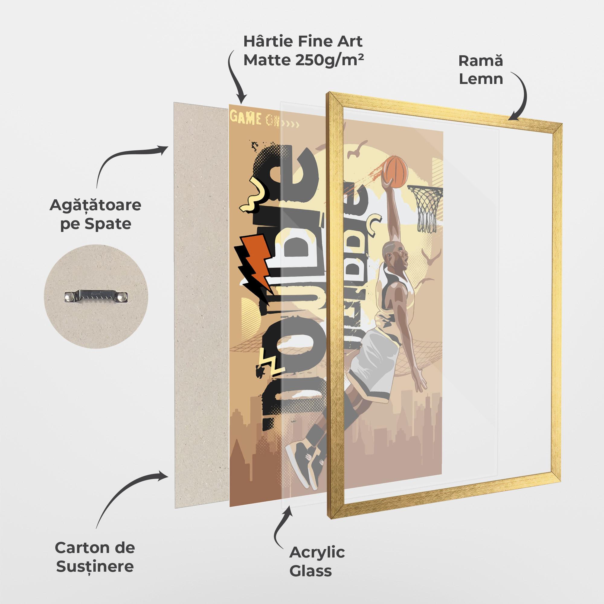 Poster Înrămat Double Dribble mockup 1