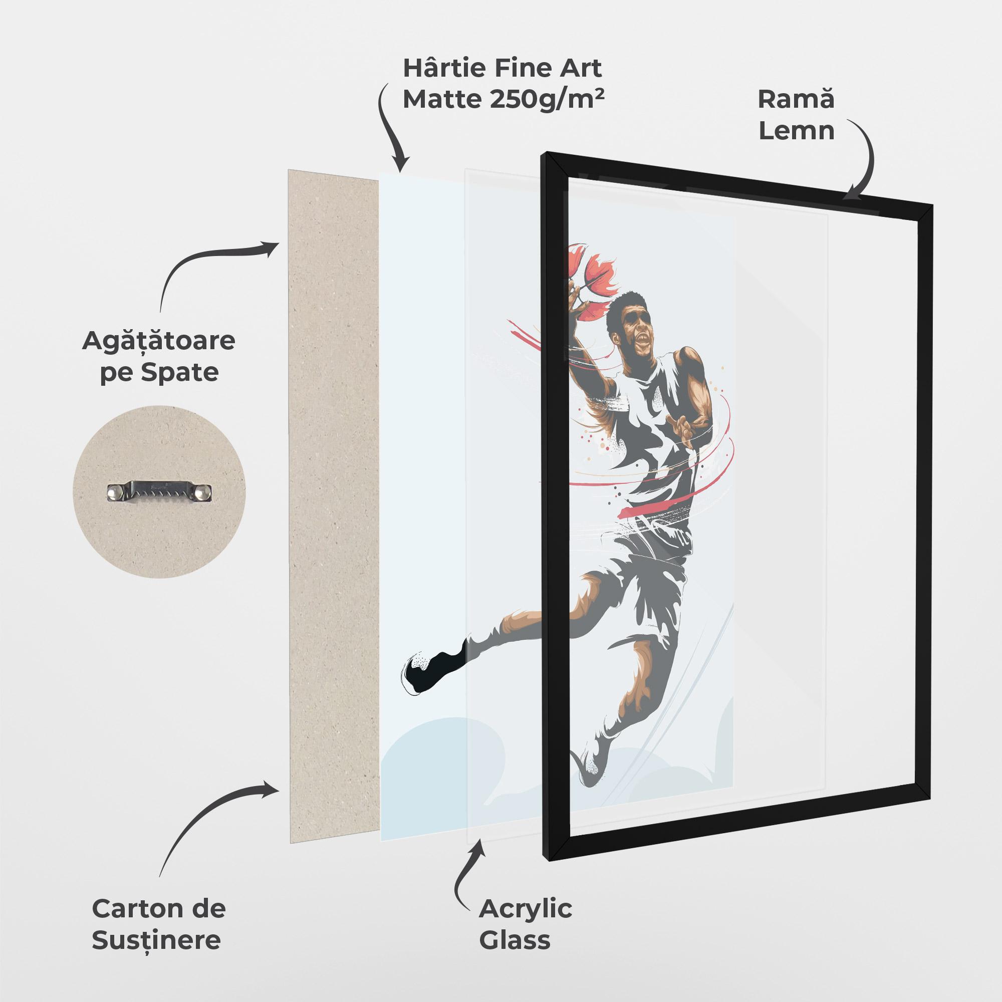 Poster Înrămat Basketball Shot mockup 1