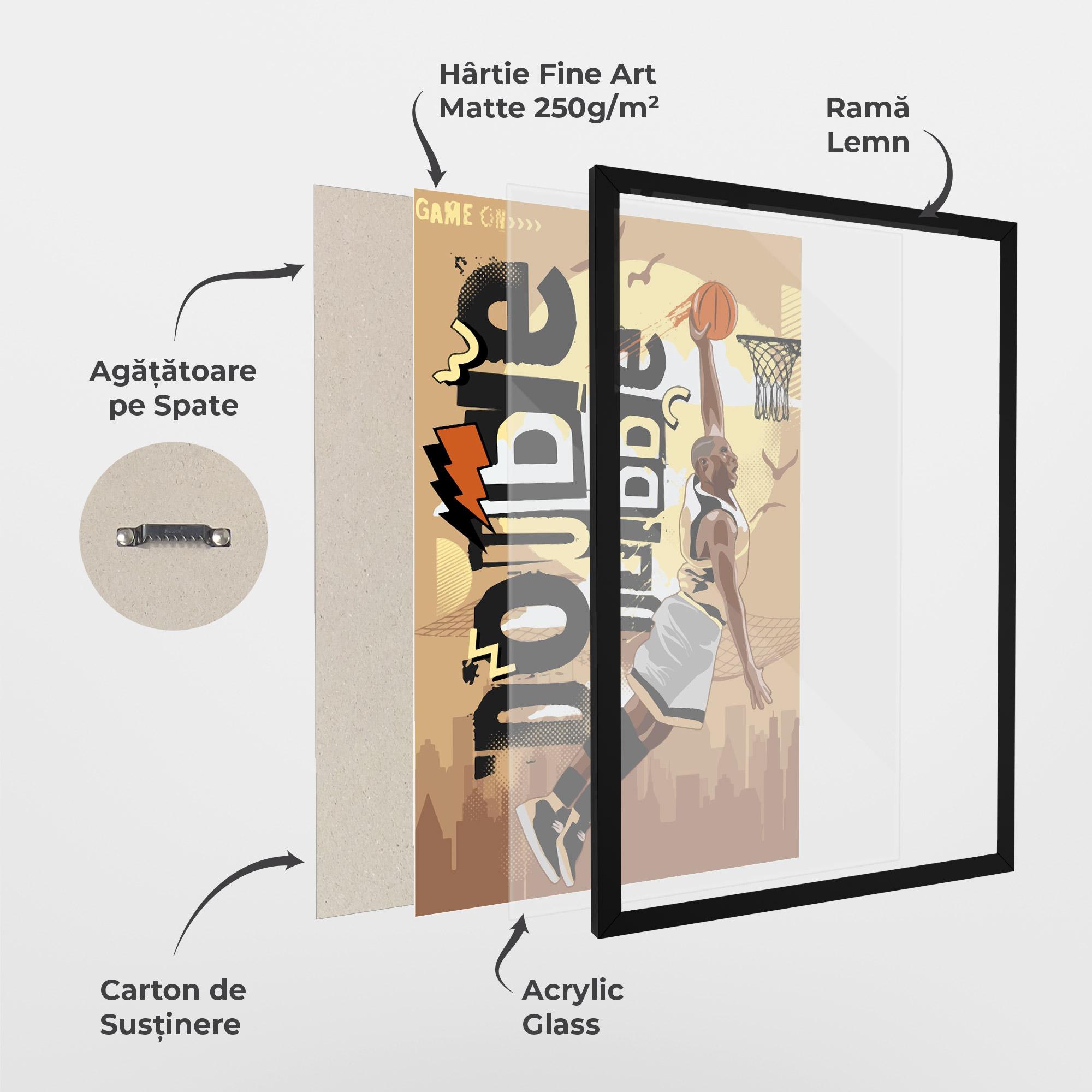 Poster Înrămat Double Dribble mockup 1