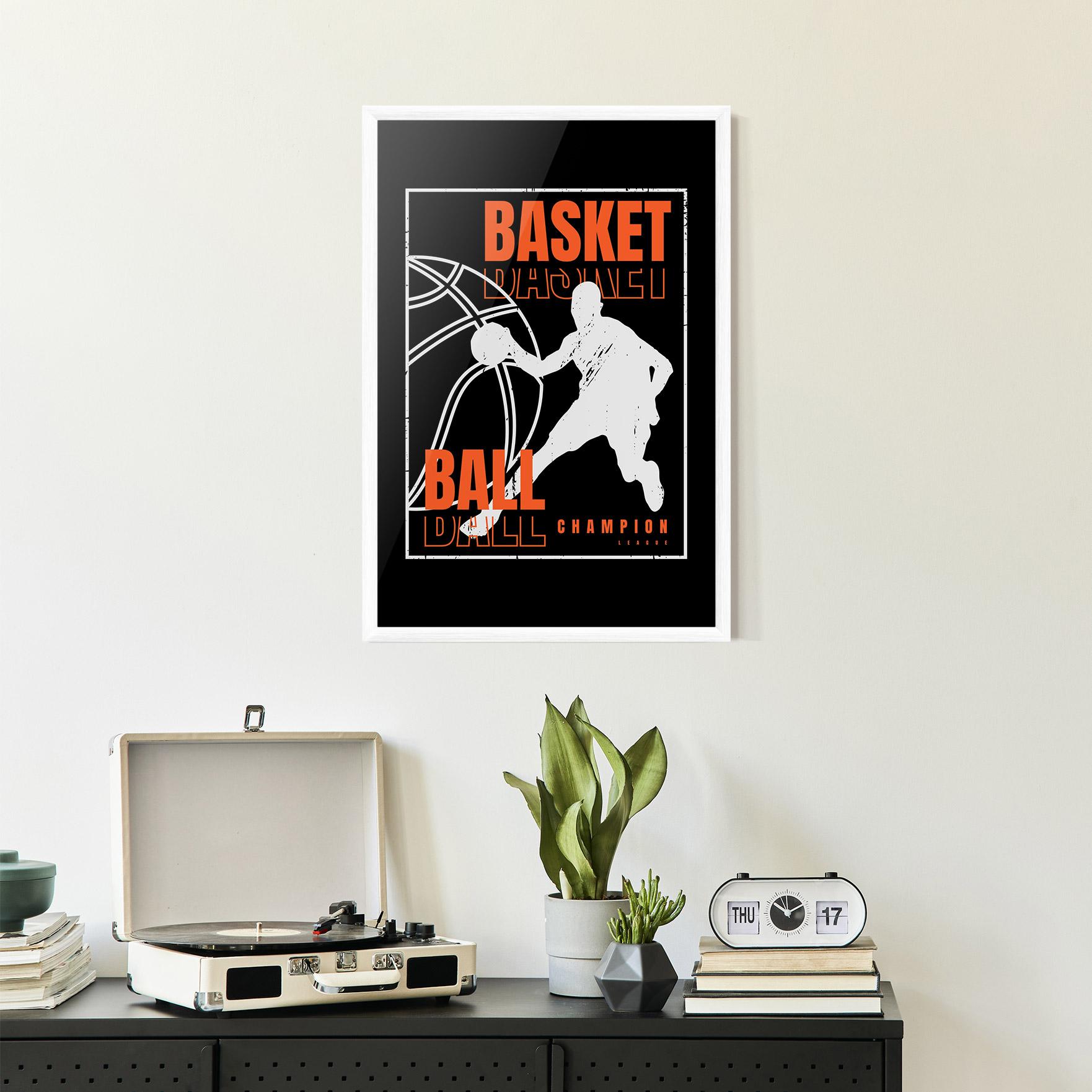 Poster Înrămat Basket Champion mockup 2