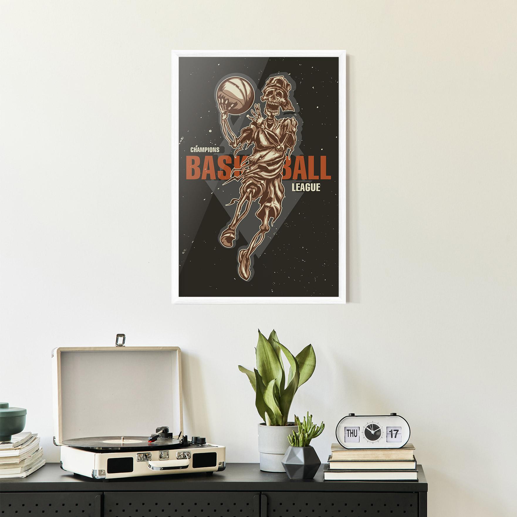 Poster Înrămat Basketball League mockup 2