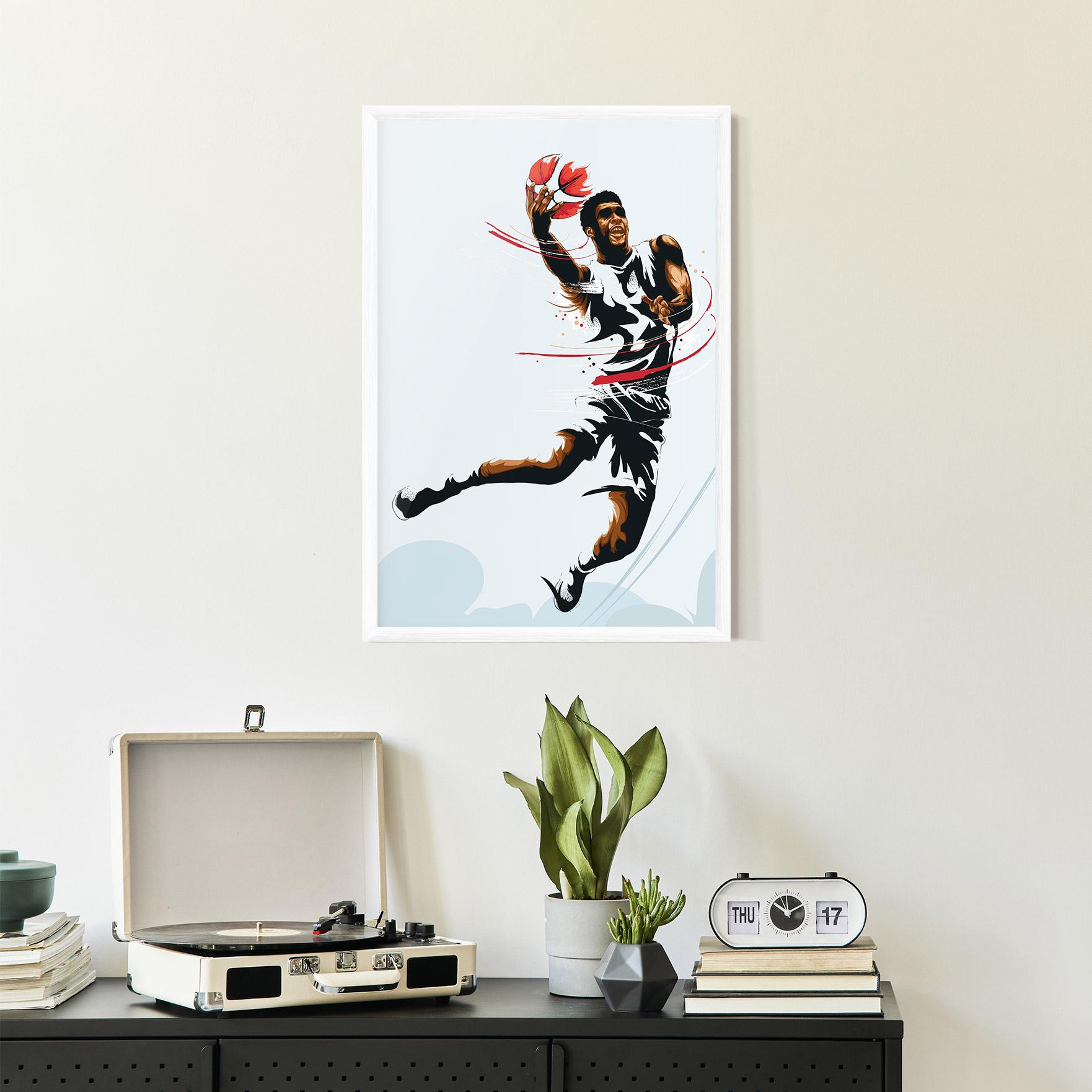 Poster Înrămat Basketball Shot mockup 2