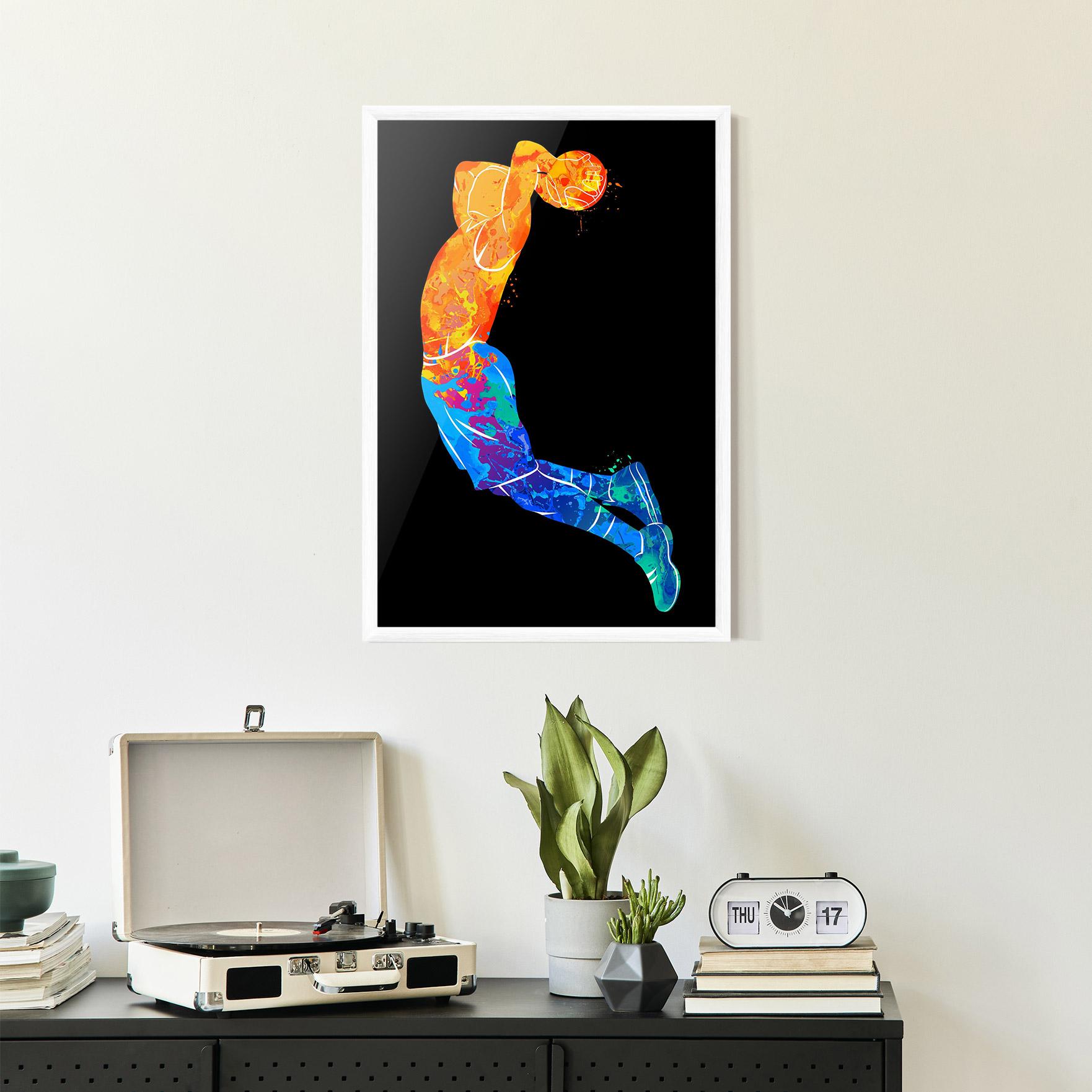 Poster Înrămat Blue Orange Basket mockup 2