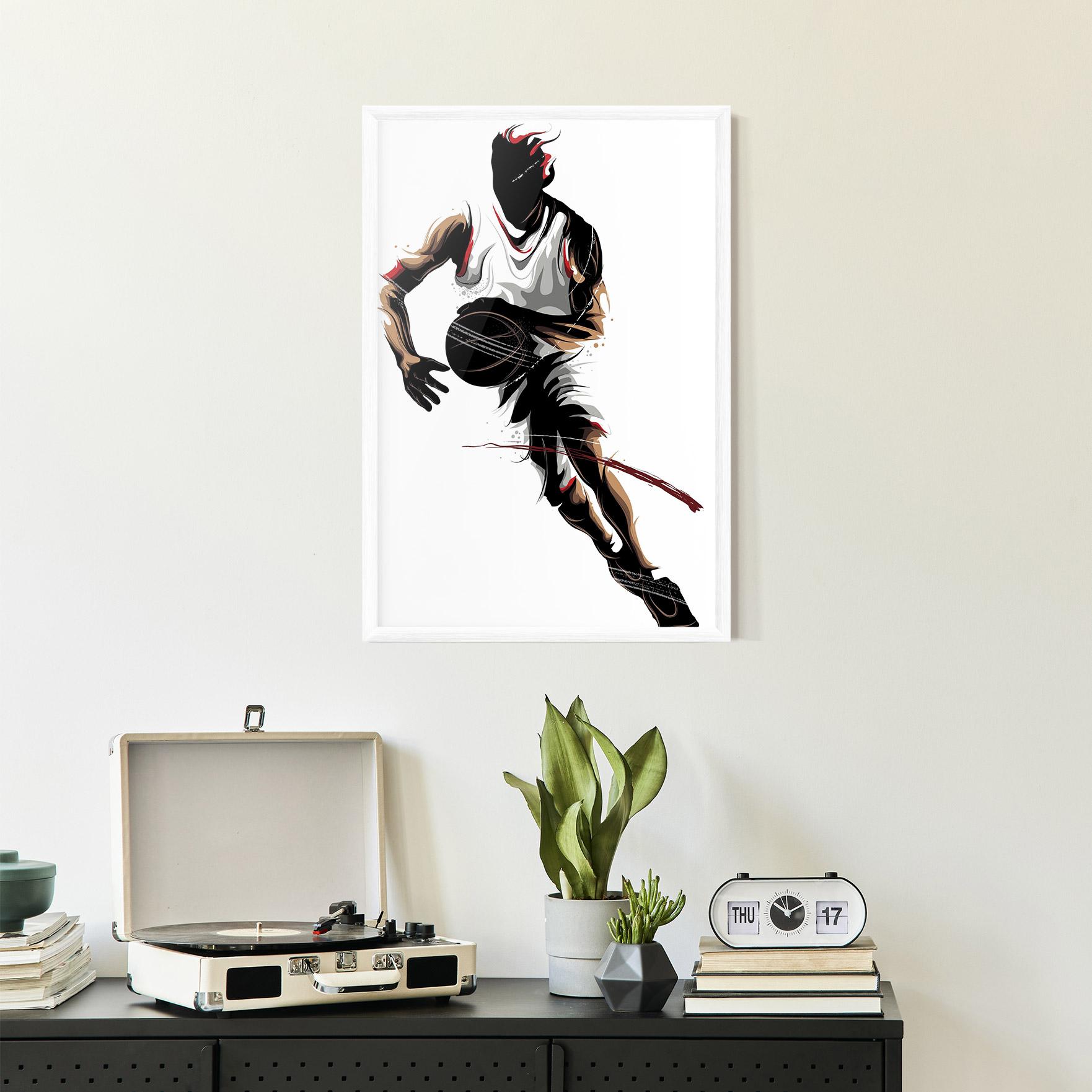 Poster Înrămat Dribbling Run mockup 2