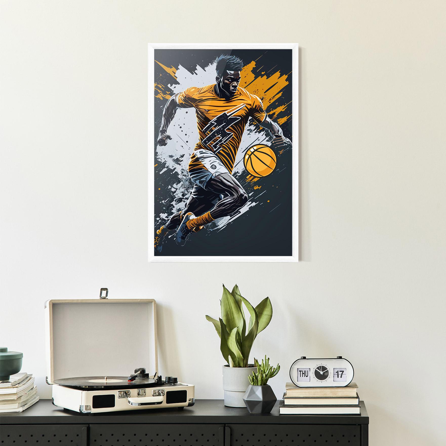 Poster Înrămat Yellow White Basket mockup 2