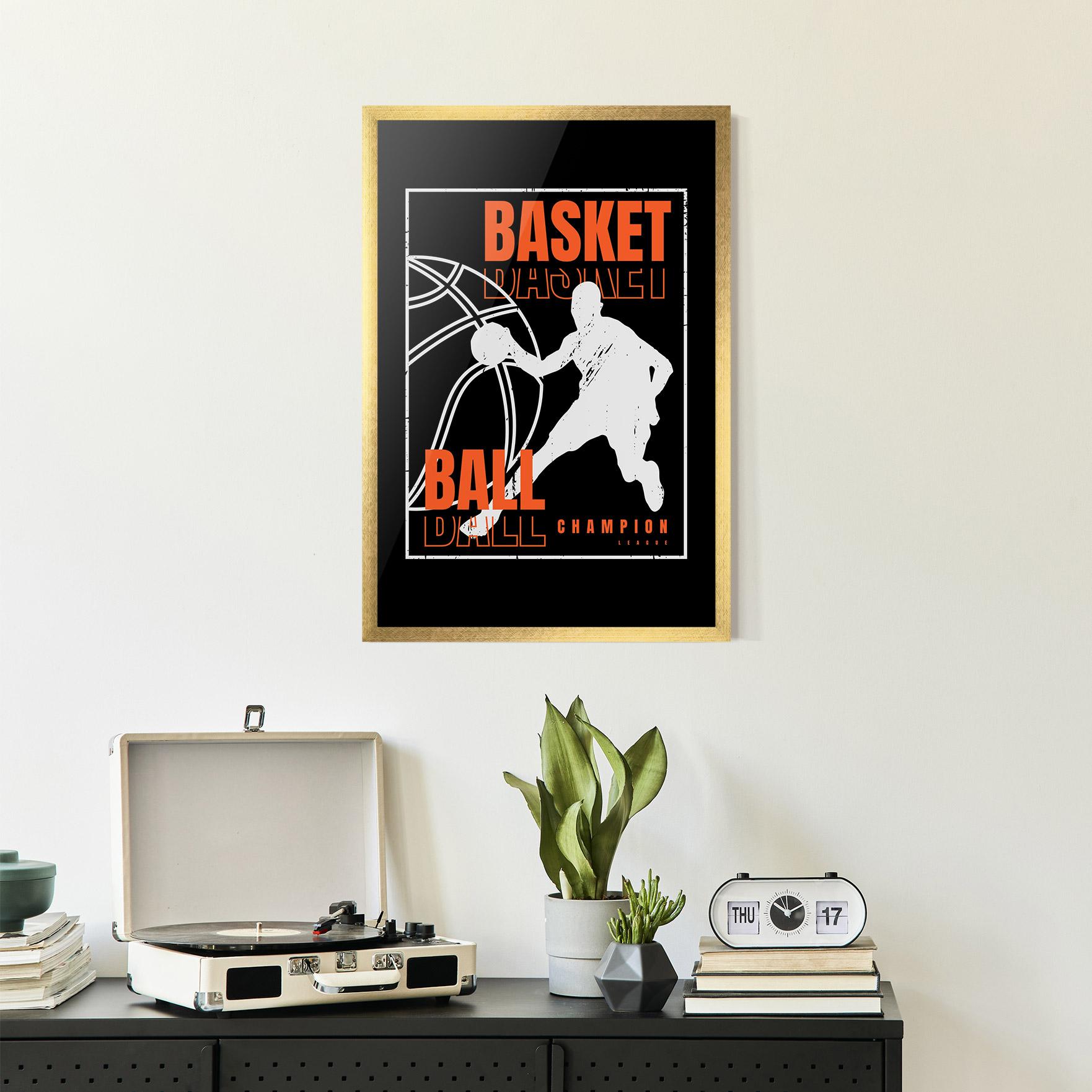 Poster Înrămat Basket Champion mockup 2