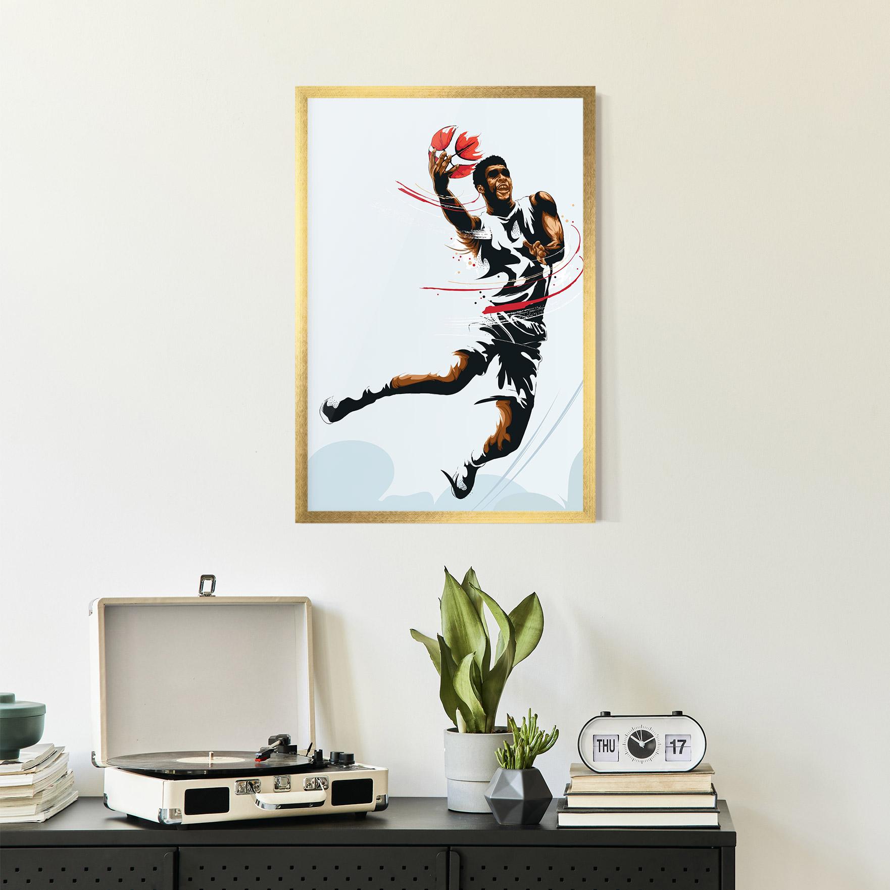 Poster Înrămat Basketball Shot mockup 2