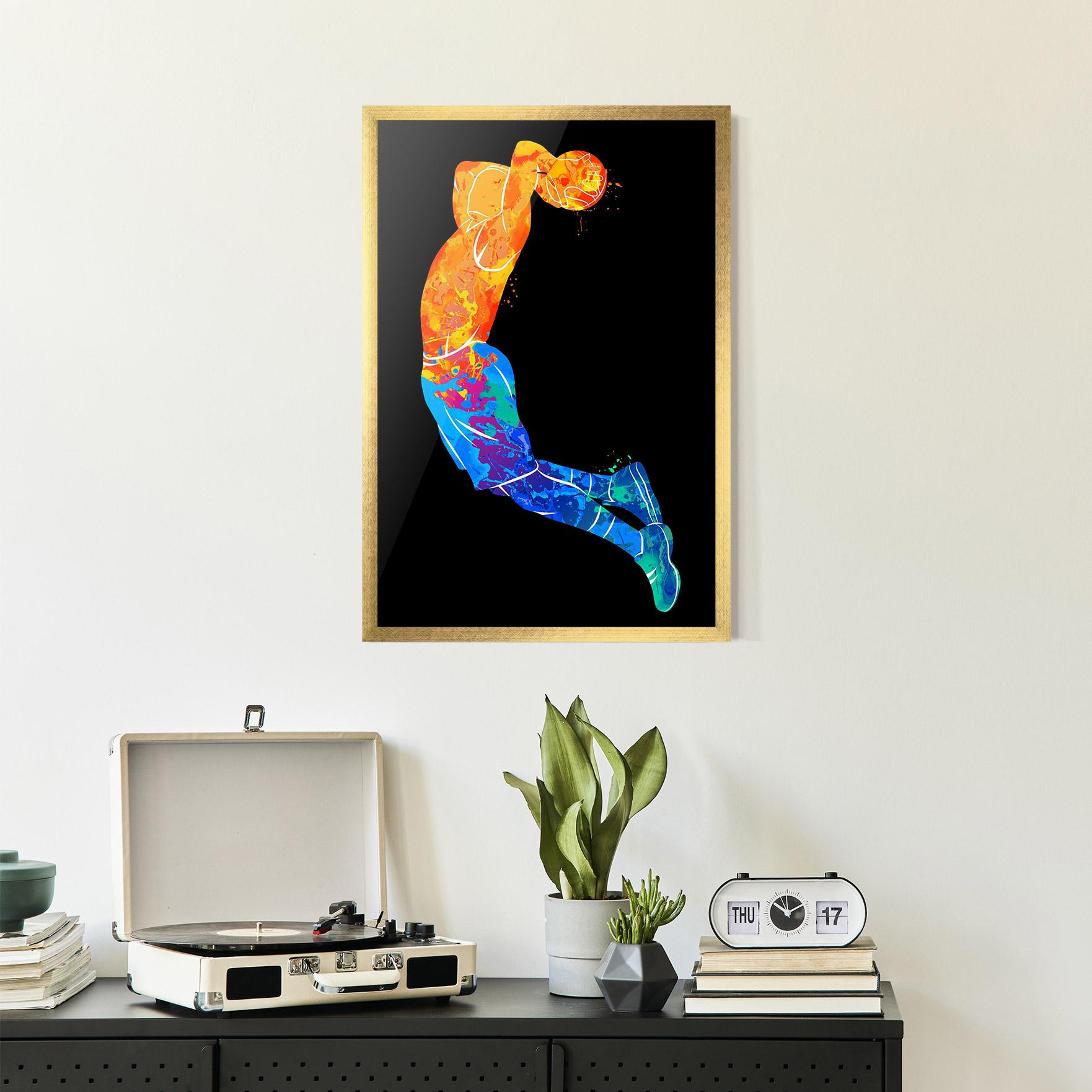 Poster Înrămat Blue Orange Basket mockup 2