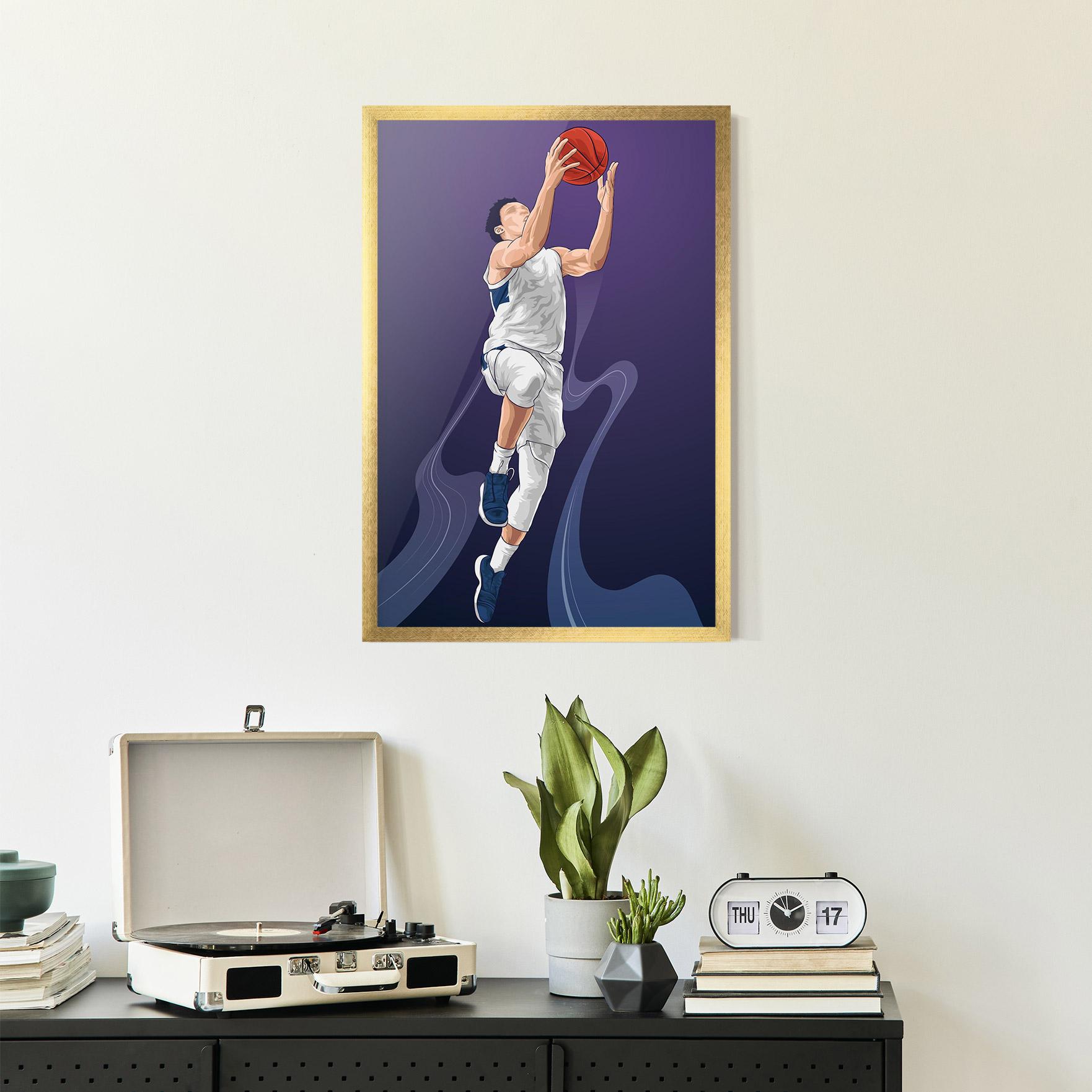 Poster Înrămat Flying Player mockup 2