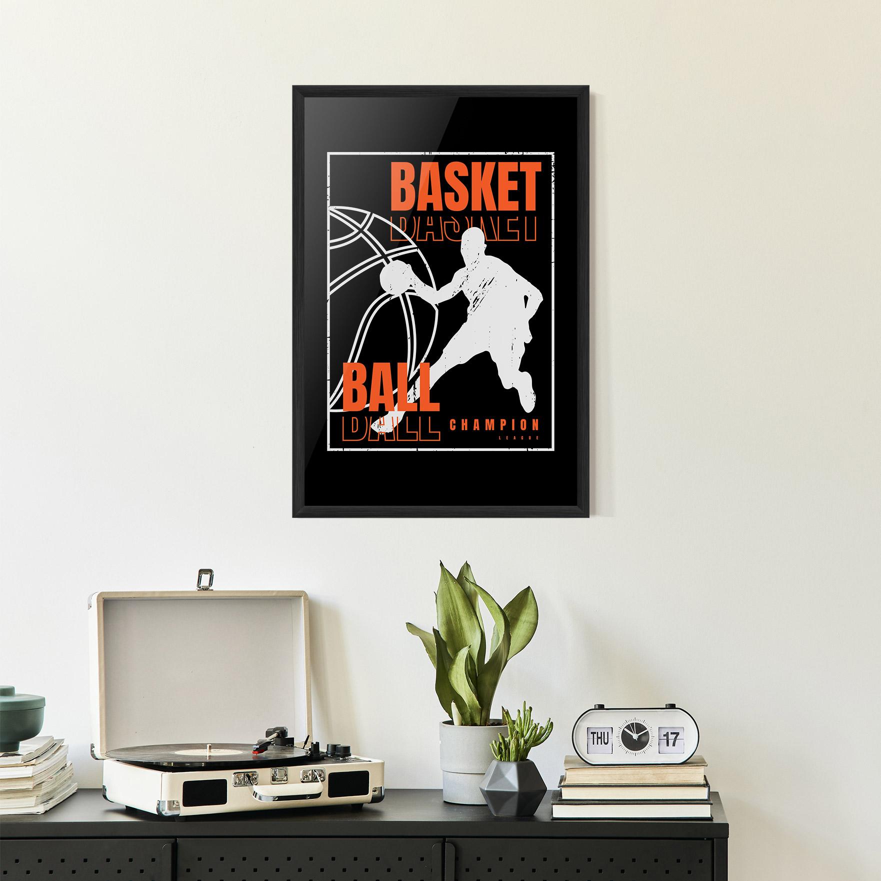 Poster Înrămat Basket Champion mockup 2