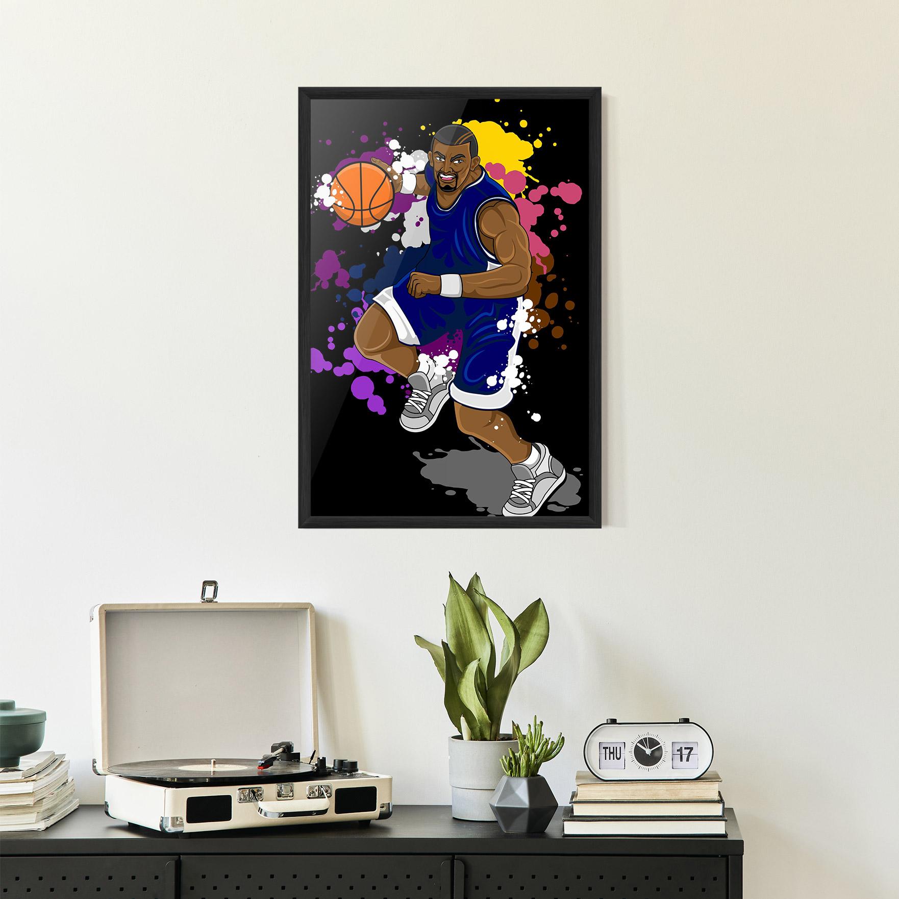 Poster Înrămat Basketball Character mockup 2