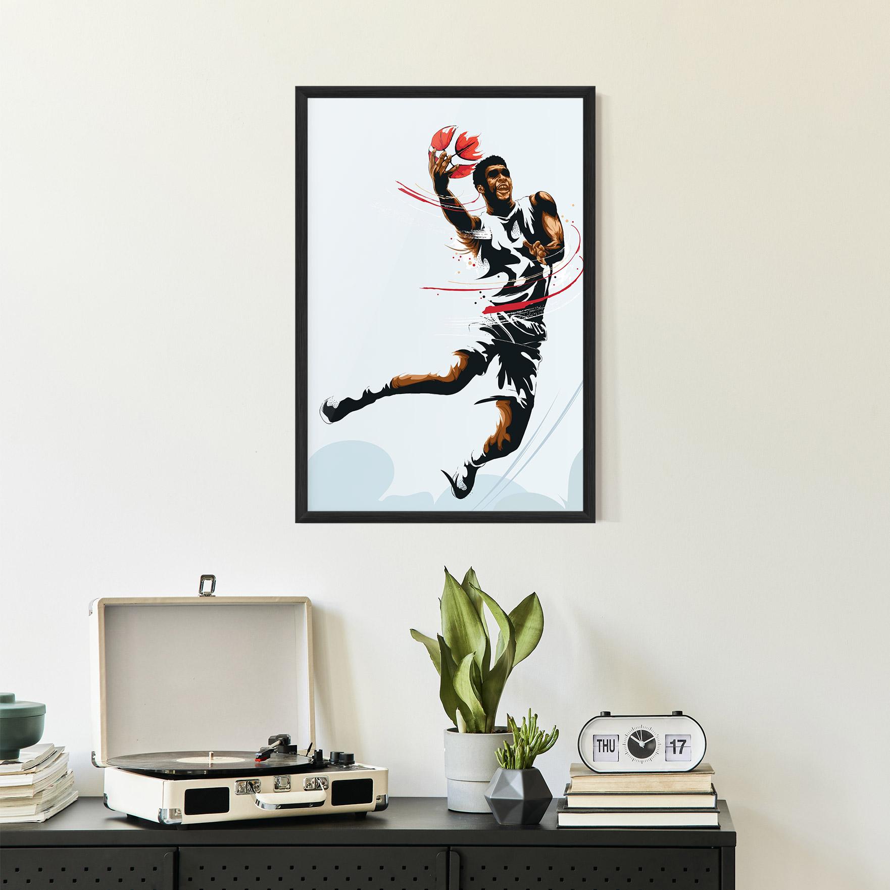 Poster Înrămat Basketball Shot mockup 2