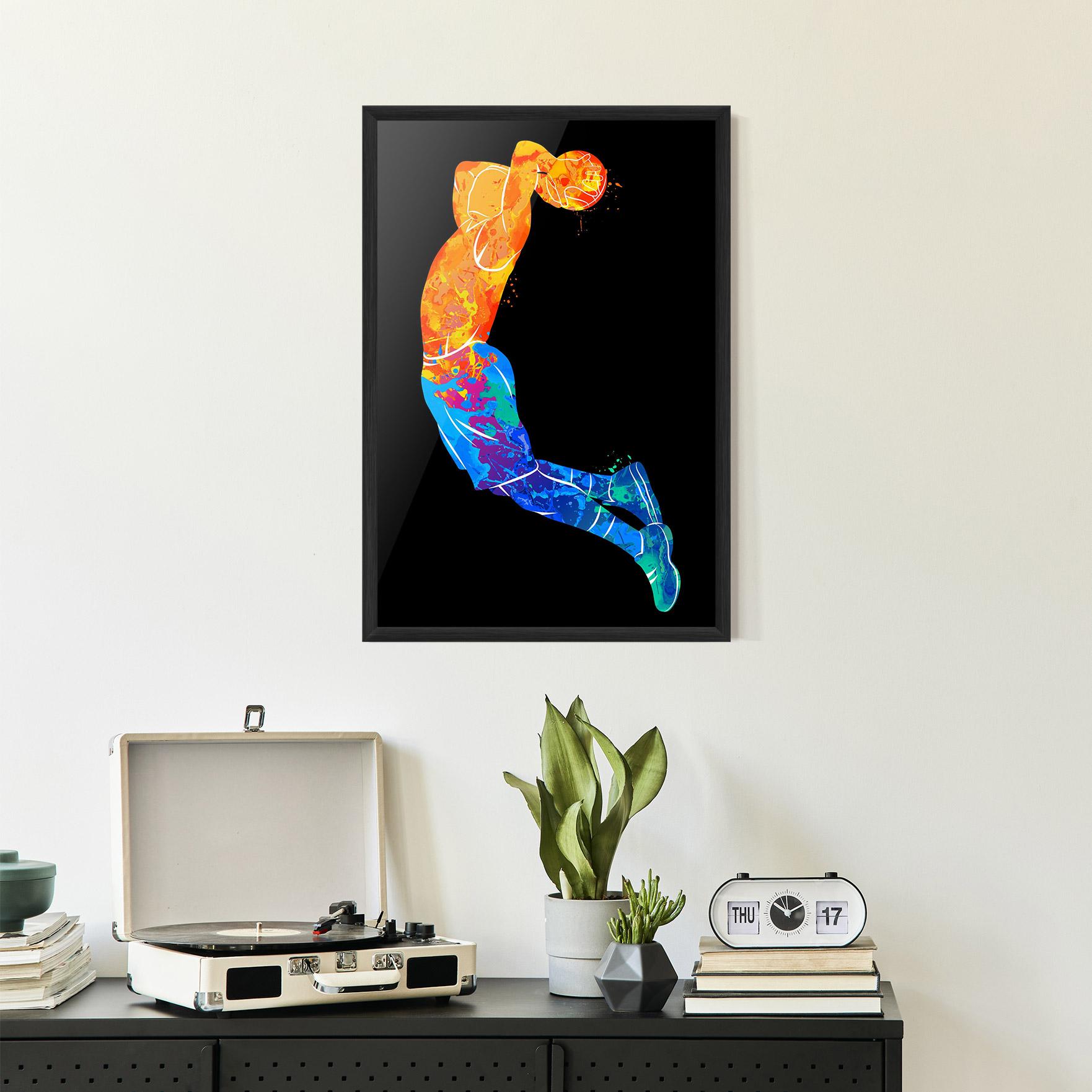 Poster Înrămat Blue Orange Basket mockup 2