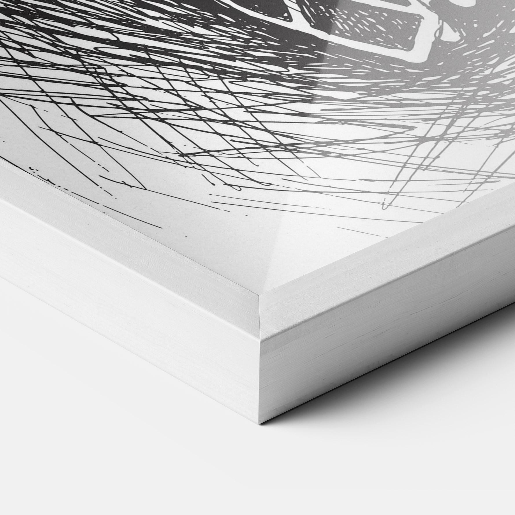 Poster Înrămat Grey Line Basket mockup 3