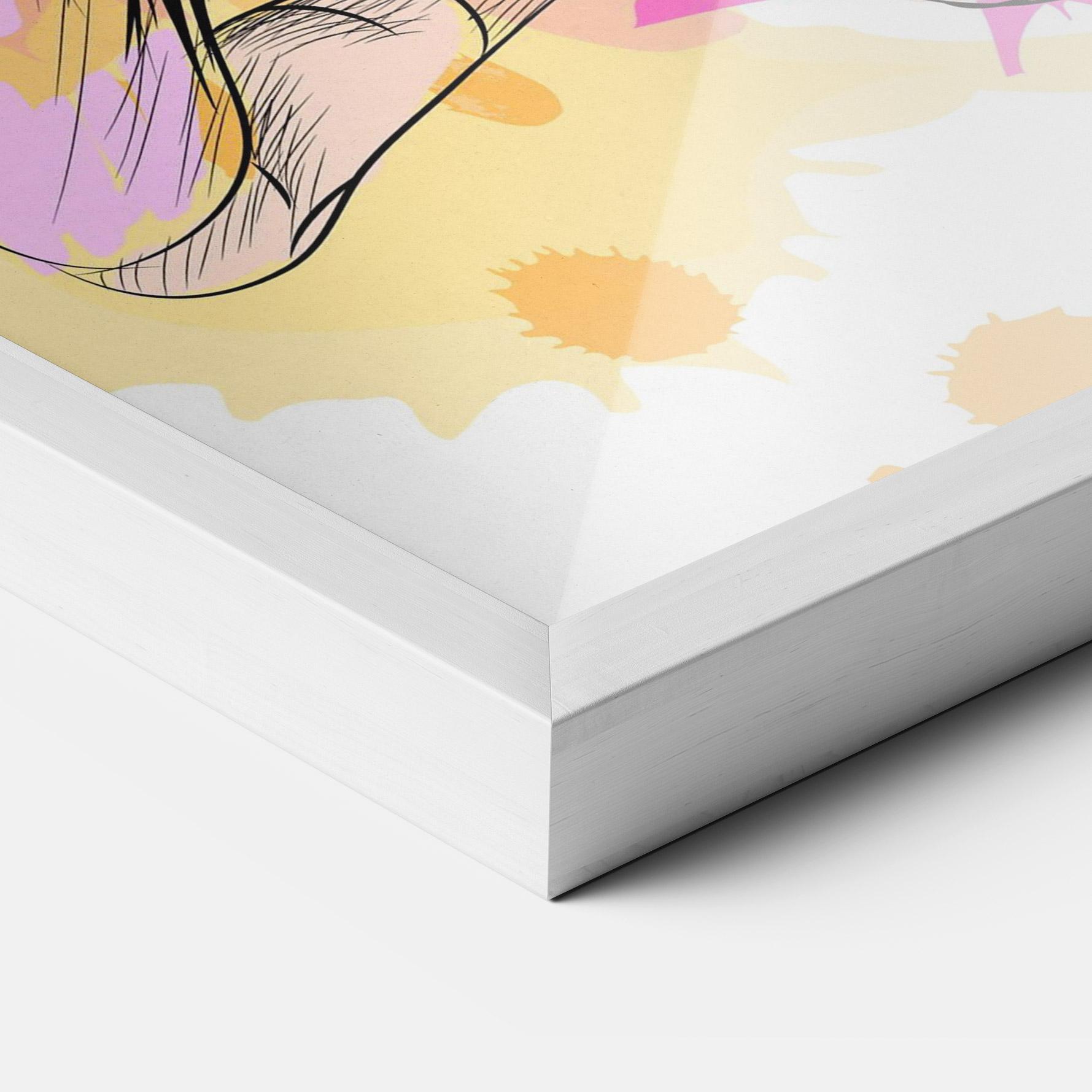 Poster Înrămat Pink Basket Player mockup 3