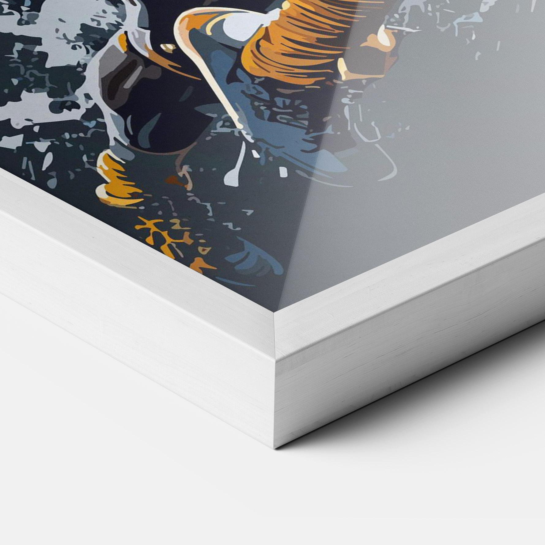 Poster Înrămat Yellow White Basket mockup 3