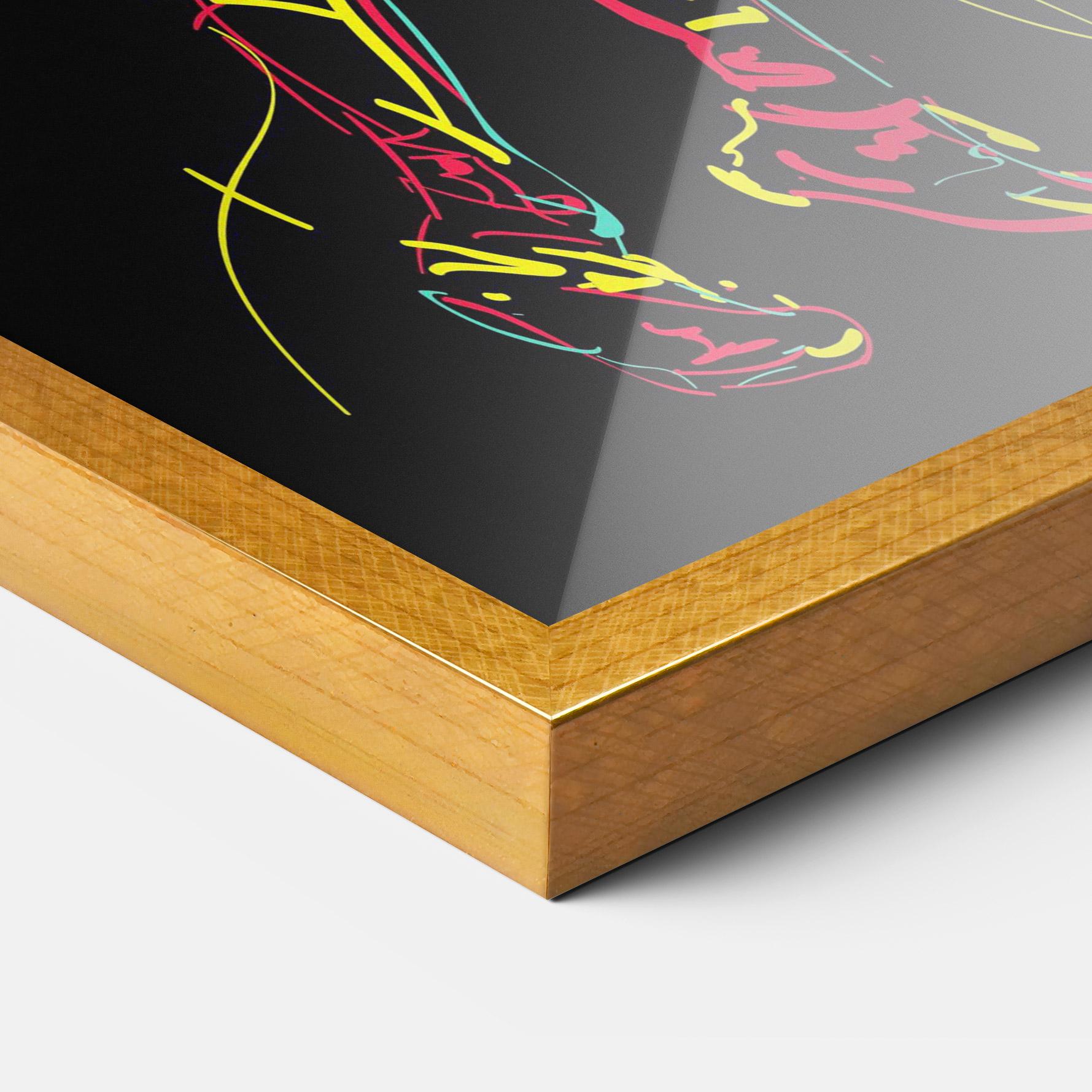 Poster Înrămat Basket Line Jump mockup 3