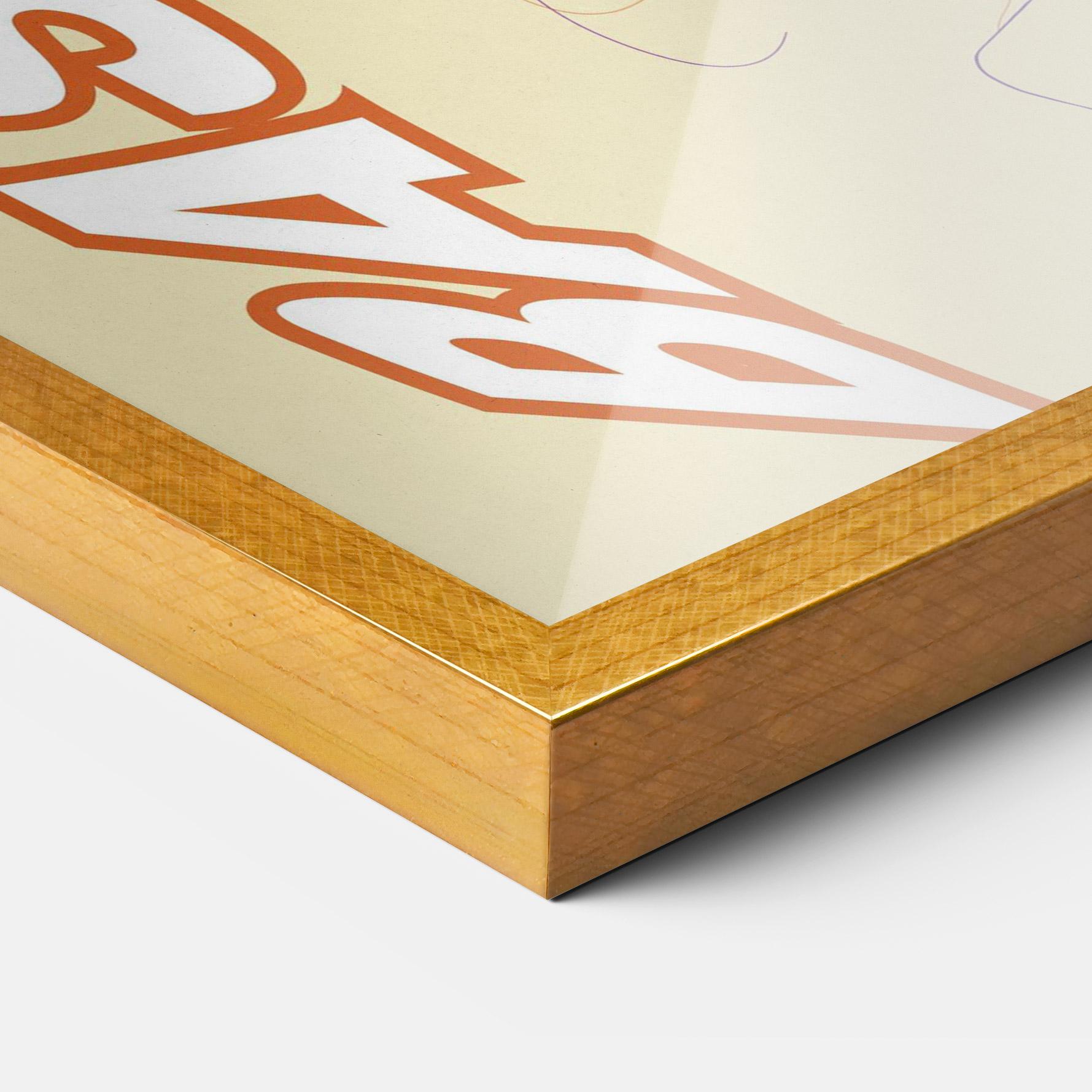 Poster Înrămat Basketball Cream mockup 3