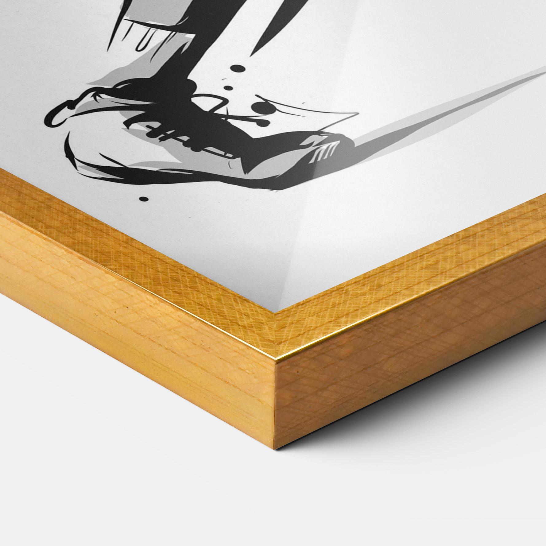 Poster Înrămat Basketball Player Line mockup 3