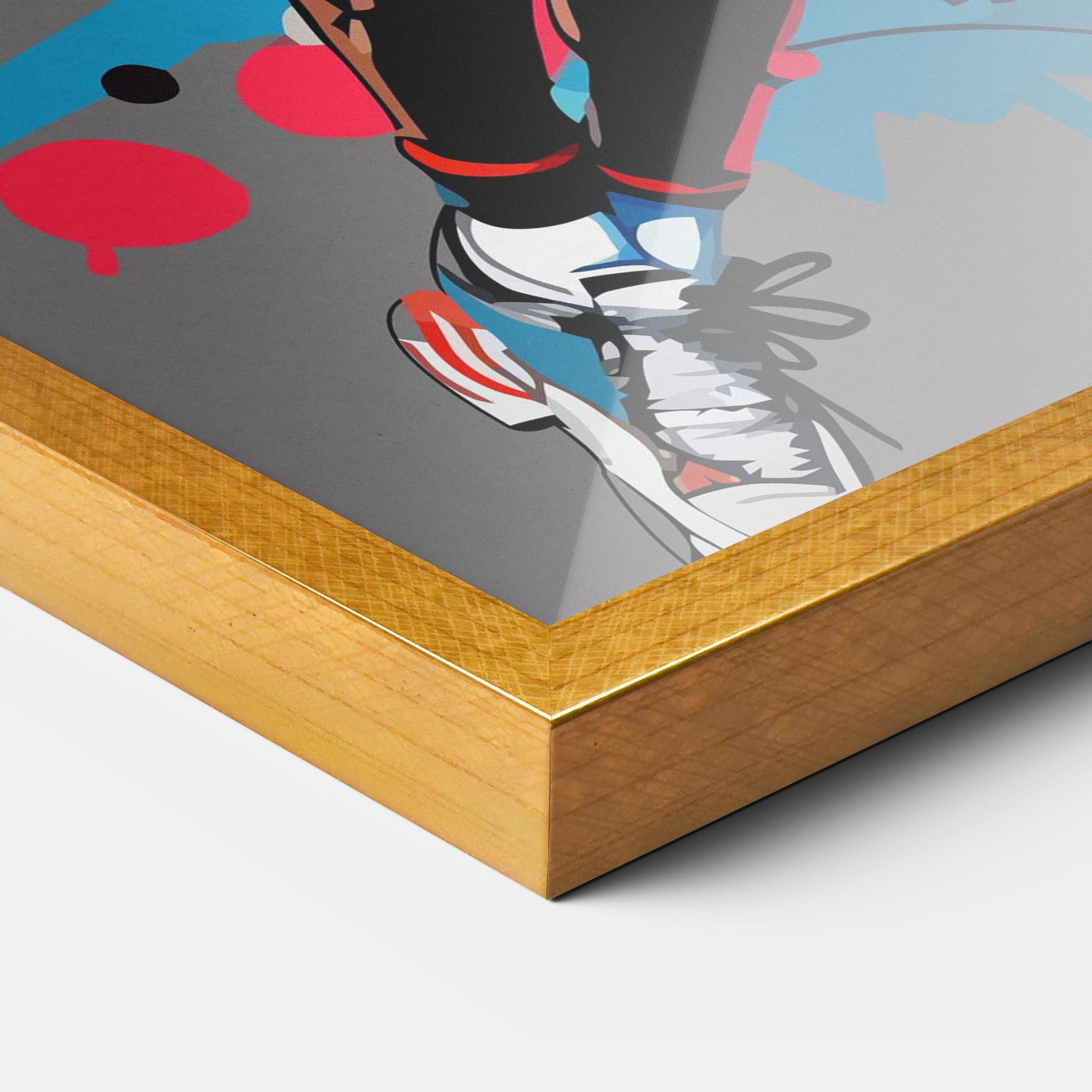 Poster Înrămat Blue Red Basket mockup 3