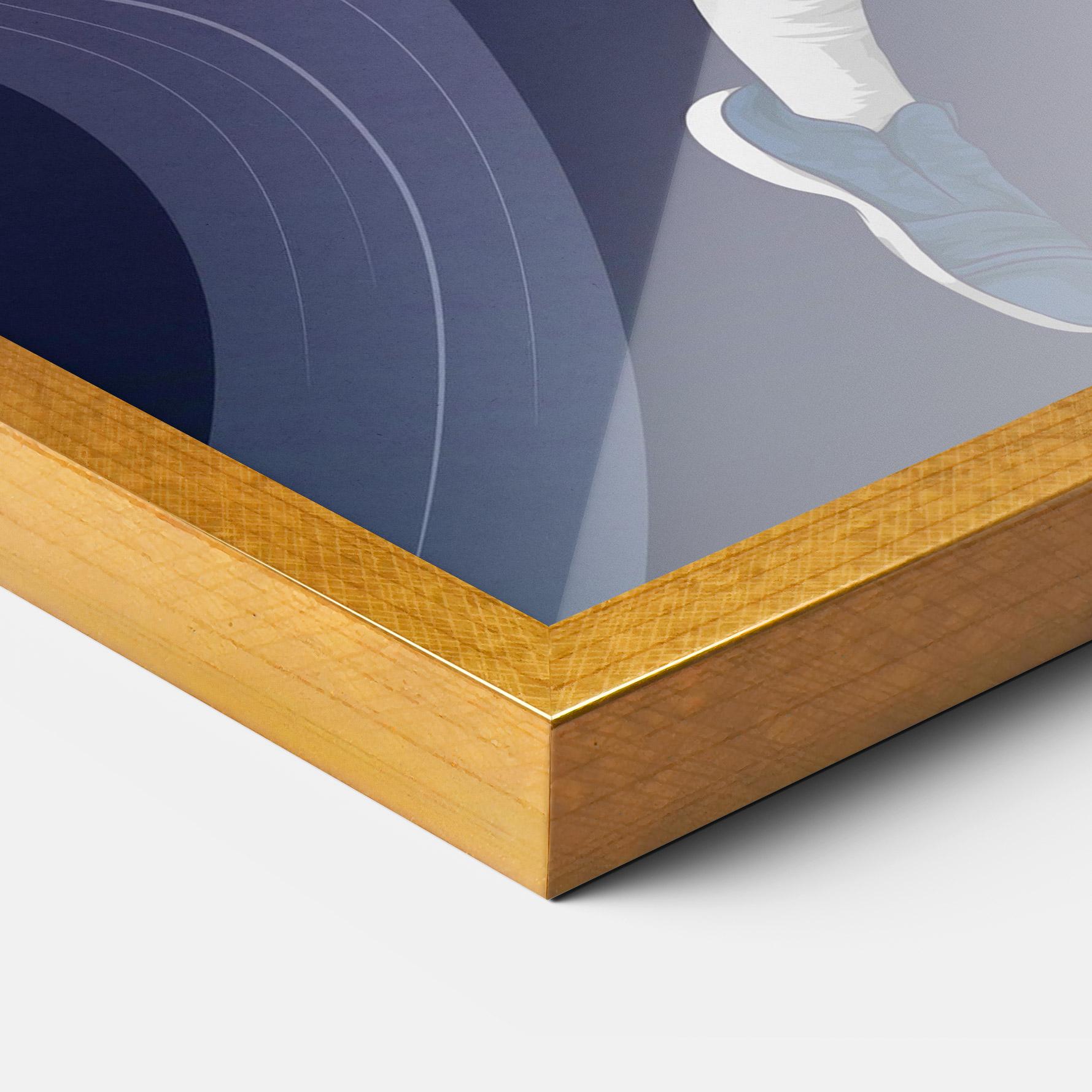 Poster Înrămat Flying Player mockup 3