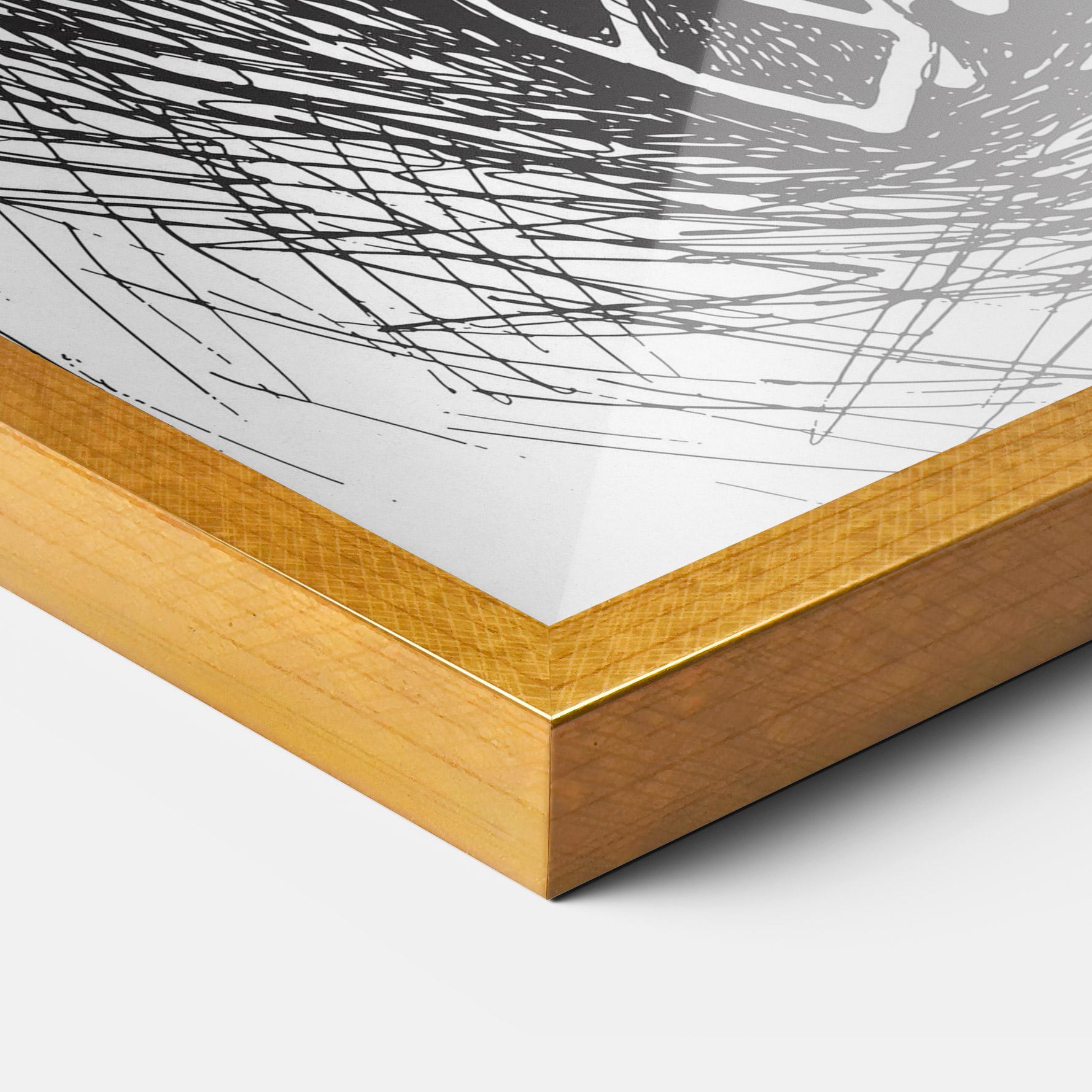 Poster Înrămat Grey Line Basket mockup 3