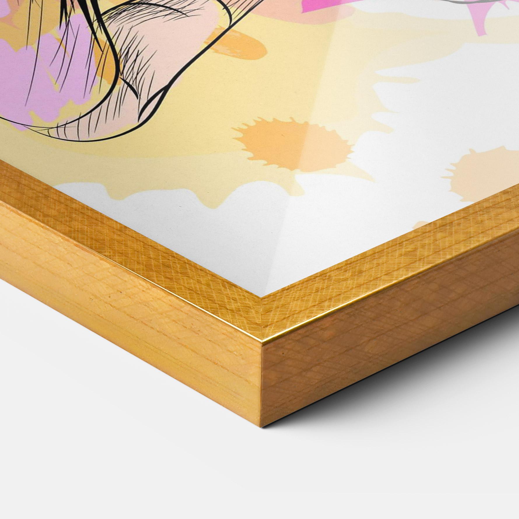 Poster Înrămat Pink Basket Player mockup 3