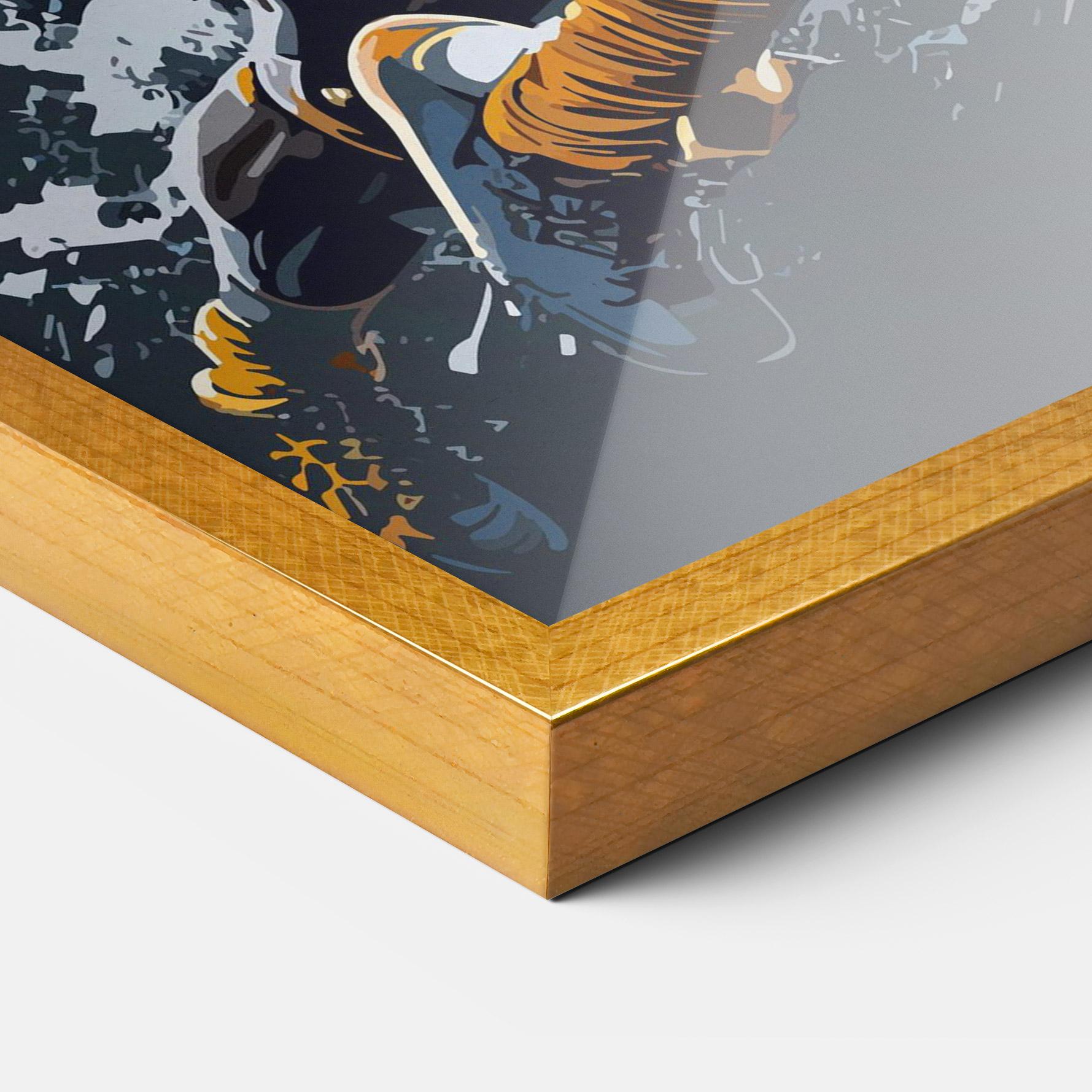 Poster Înrămat Yellow White Basket mockup 3