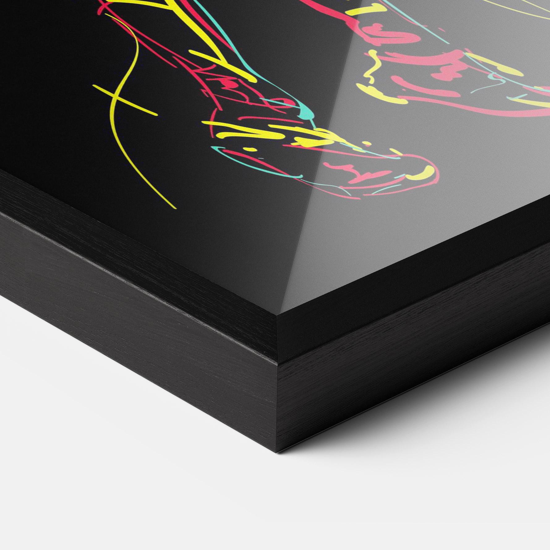 Poster Înrămat Basket Line Jump mockup 3