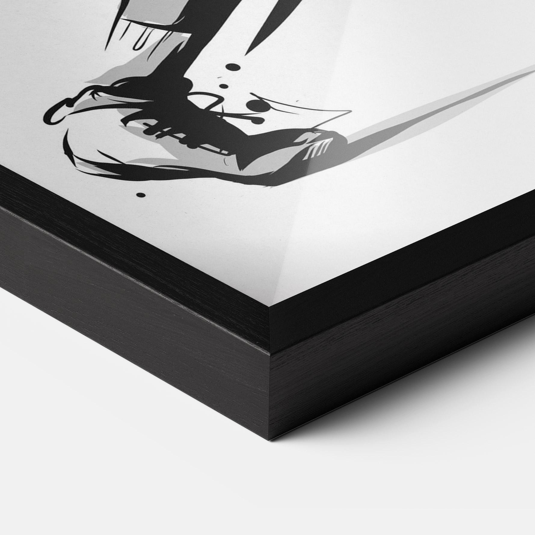 Poster Înrămat Basketball Player Line mockup 3