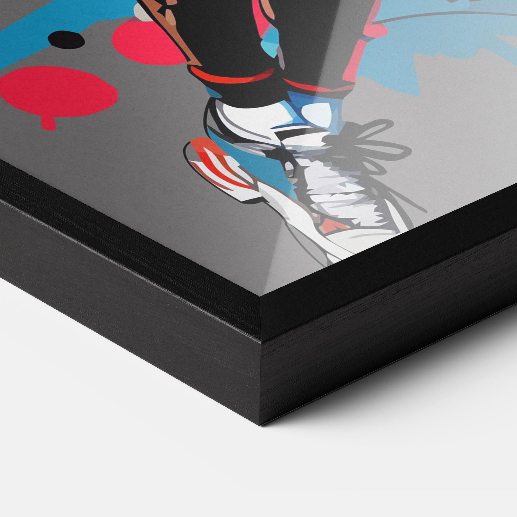 Poster Înrămat Blue Red Basket mockup 3