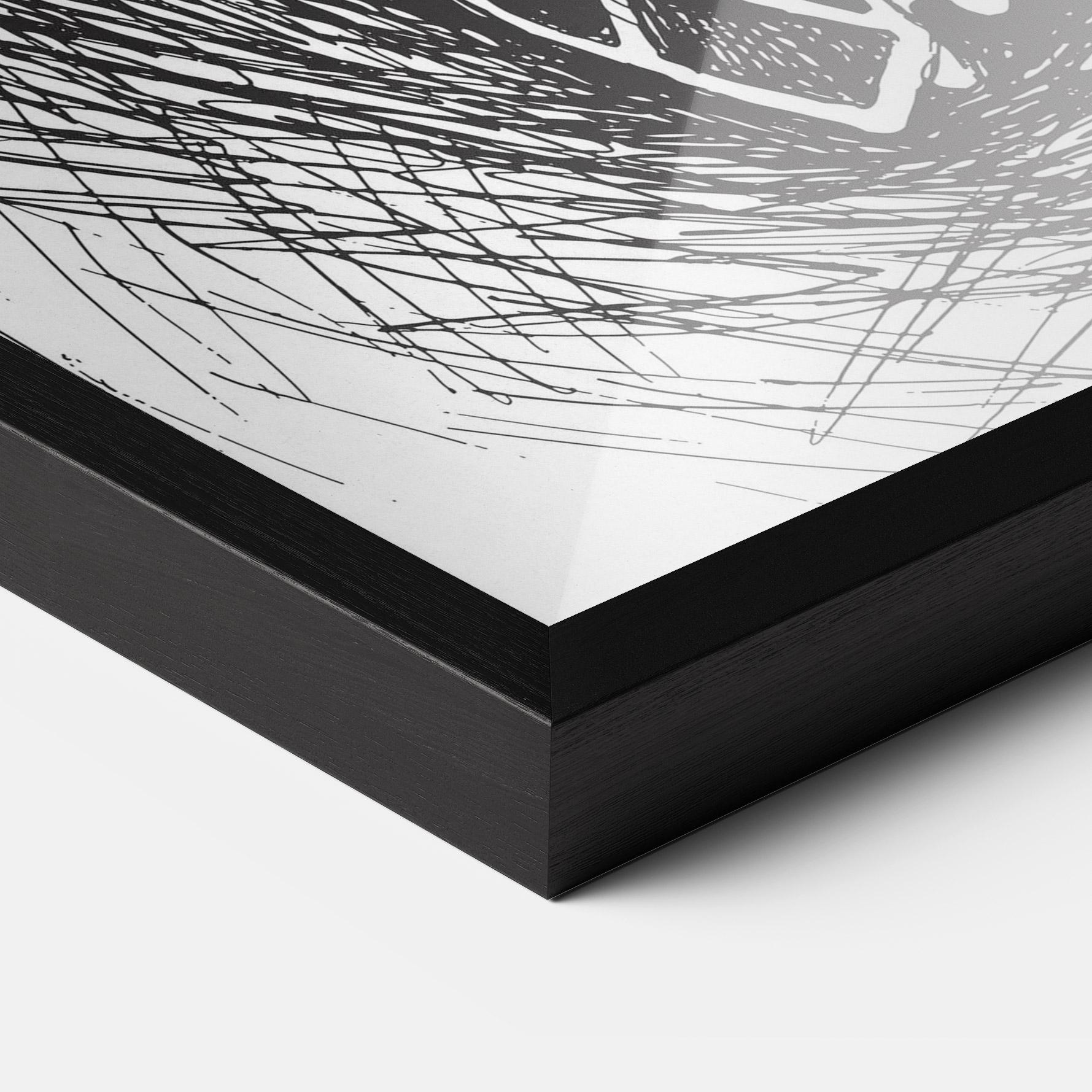 Poster Înrămat Grey Line Basket mockup 3