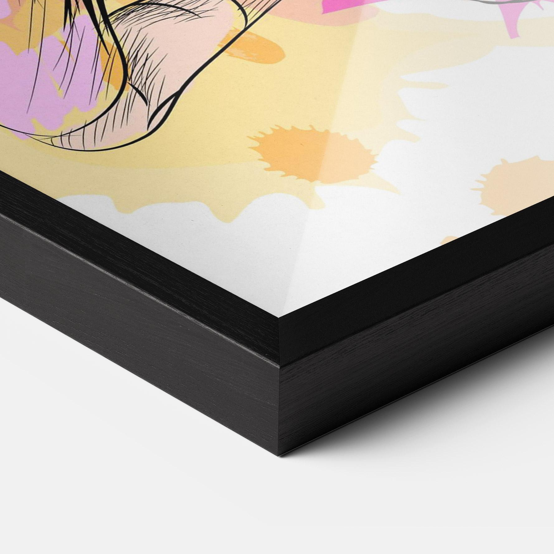 Poster Înrămat Pink Basket Player mockup 3