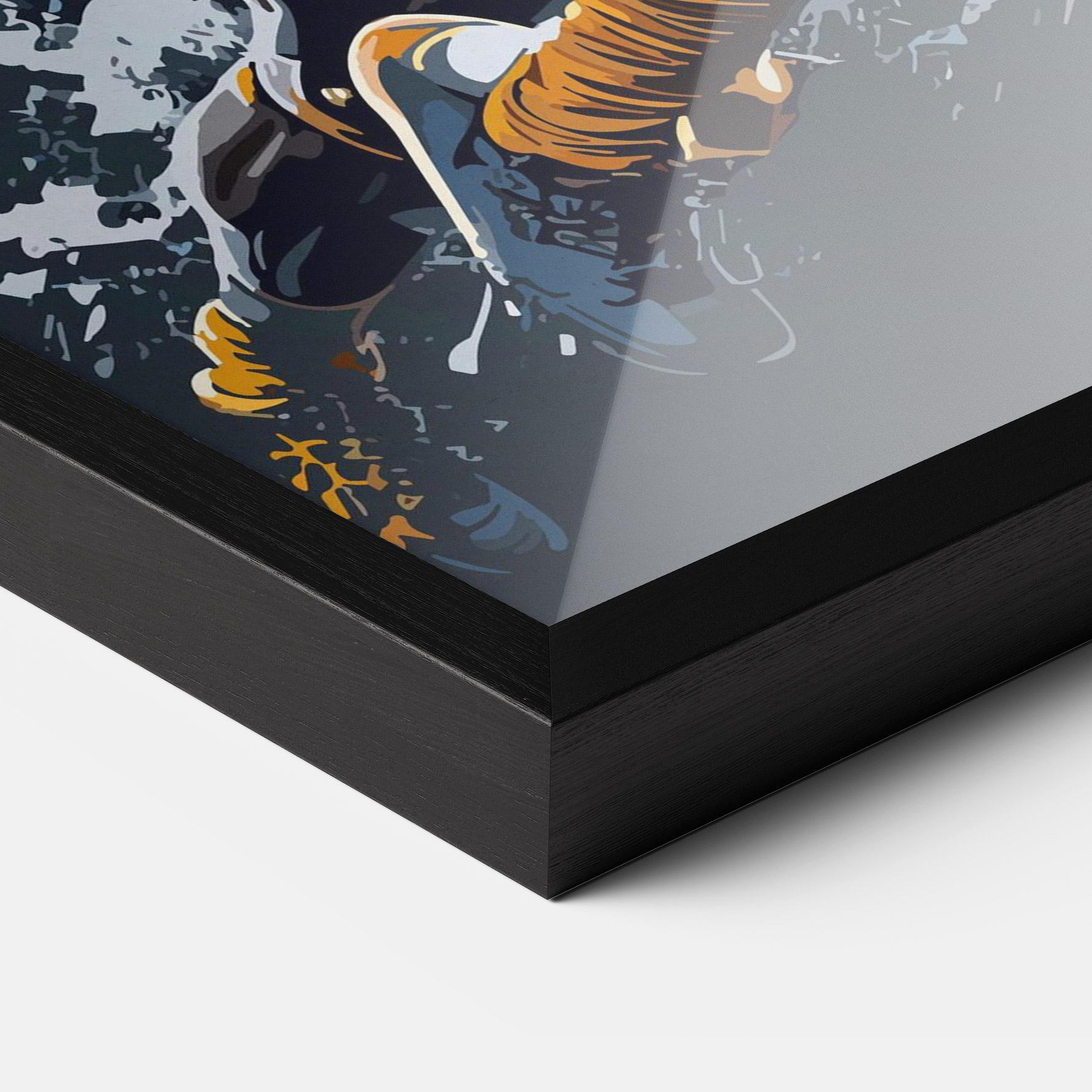 Poster Înrămat Yellow White Basket mockup 3