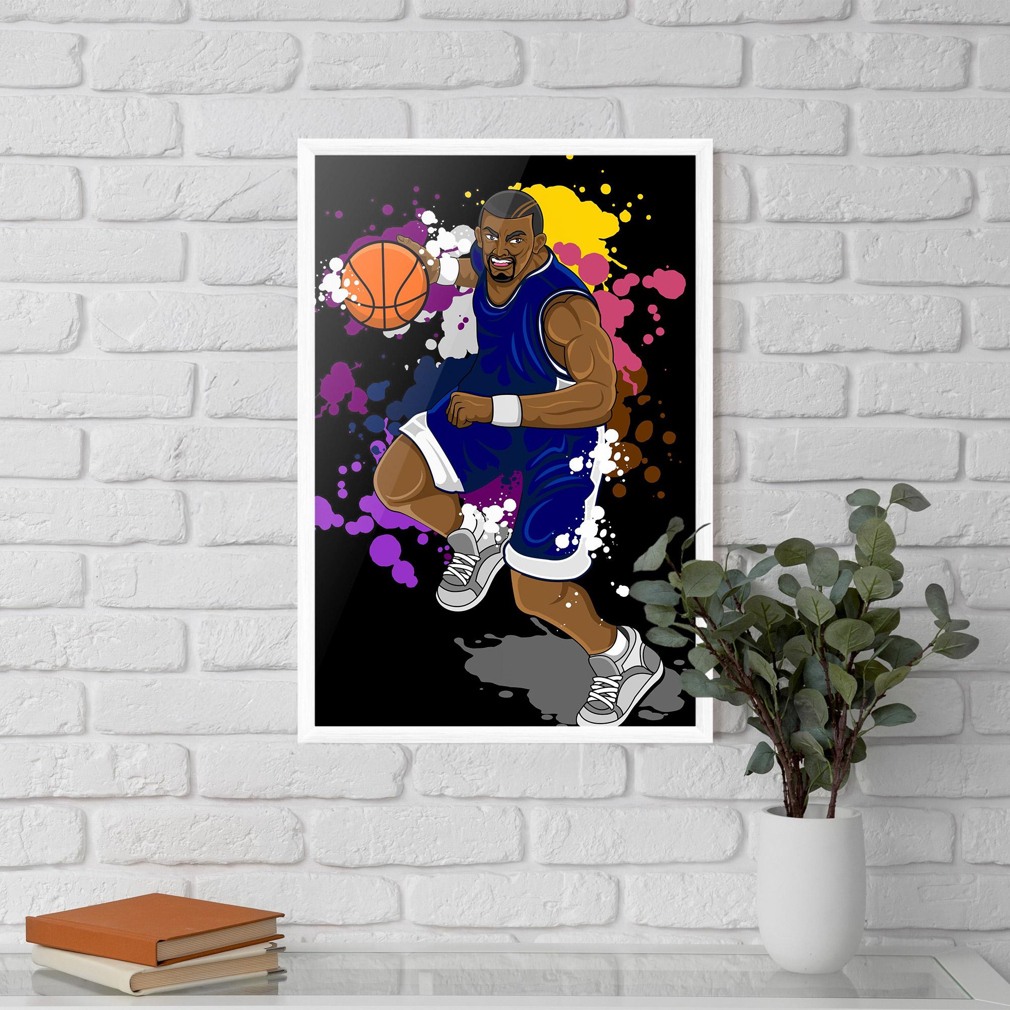 Poster Înrămat Basketball Character mockup 5