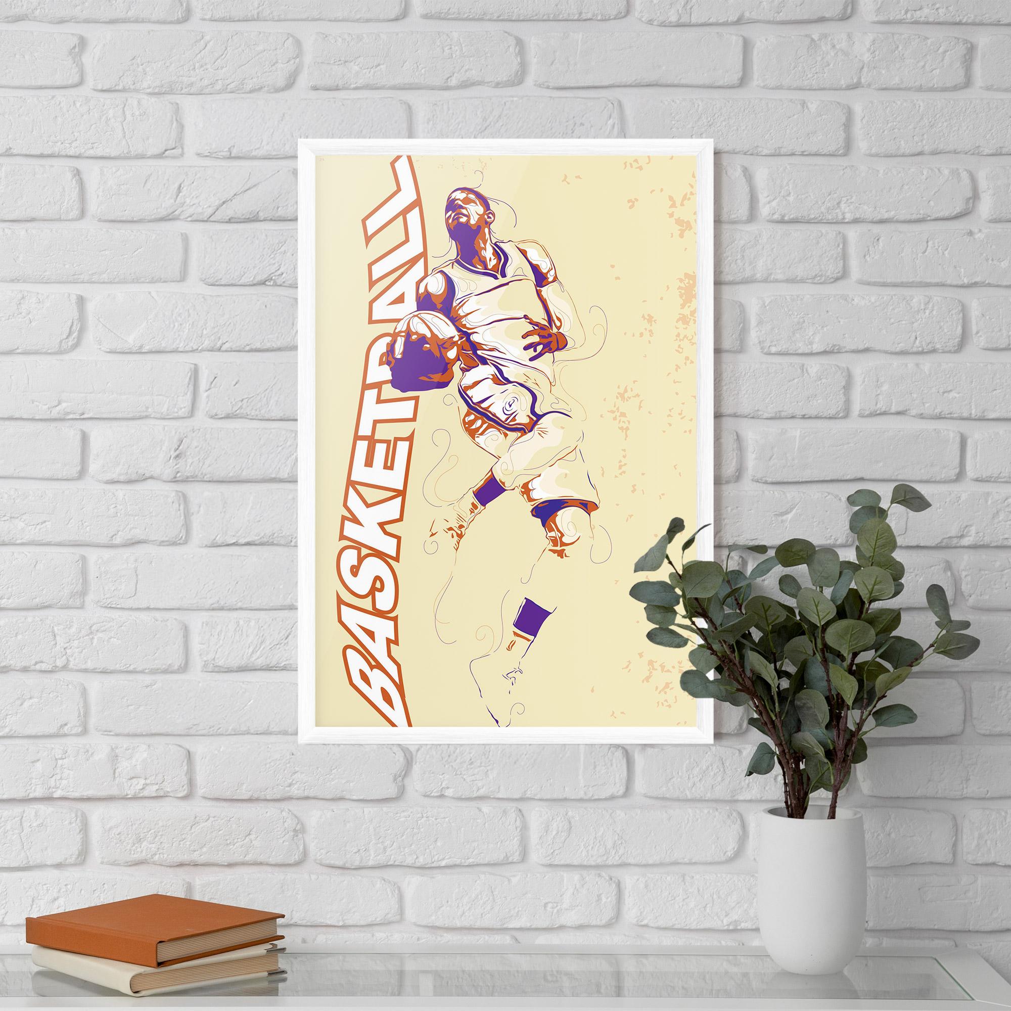 Poster Înrămat Basketball Cream mockup 5