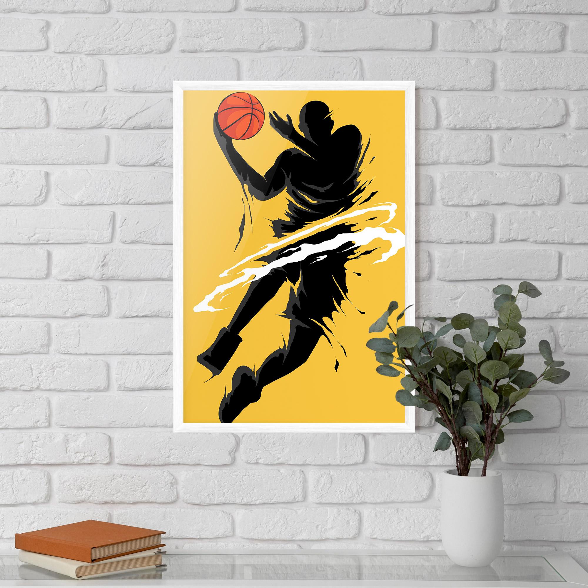 Poster Înrămat Basketball Smoke mockup 5