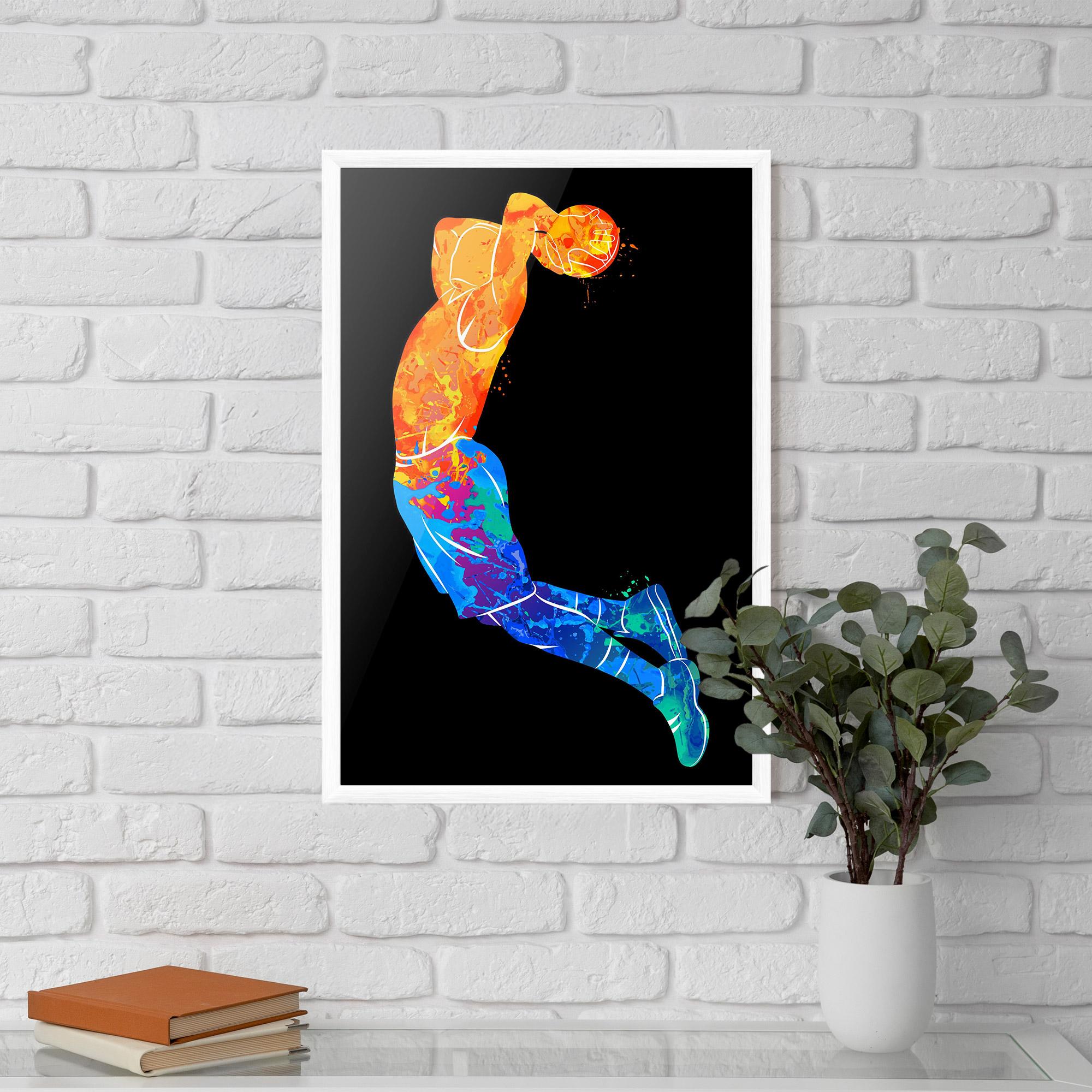 Poster Înrămat Blue Orange Basket mockup 5