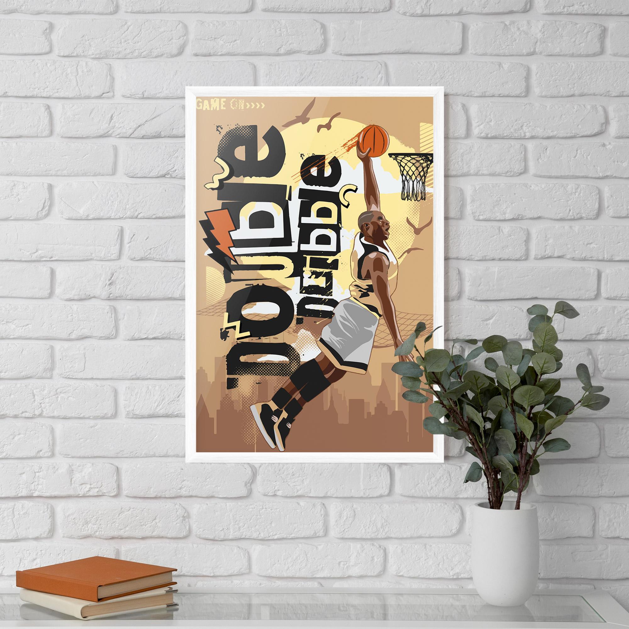 Poster Înrămat Double Dribble mockup 5