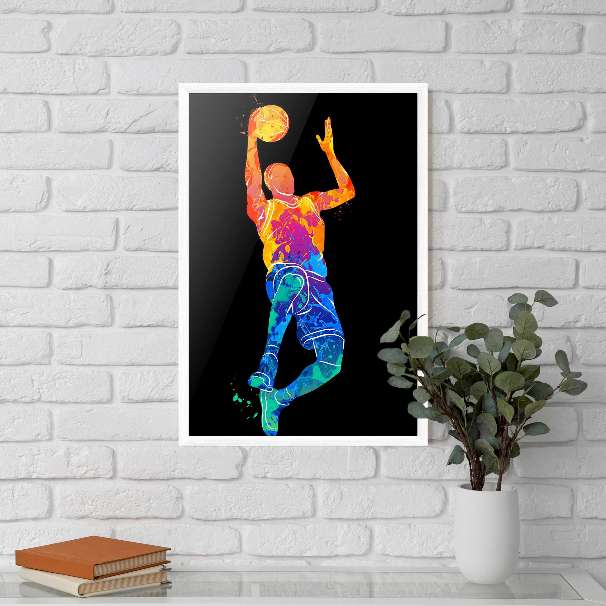 Poster Înrămat Orange Blue Basket mockup 5