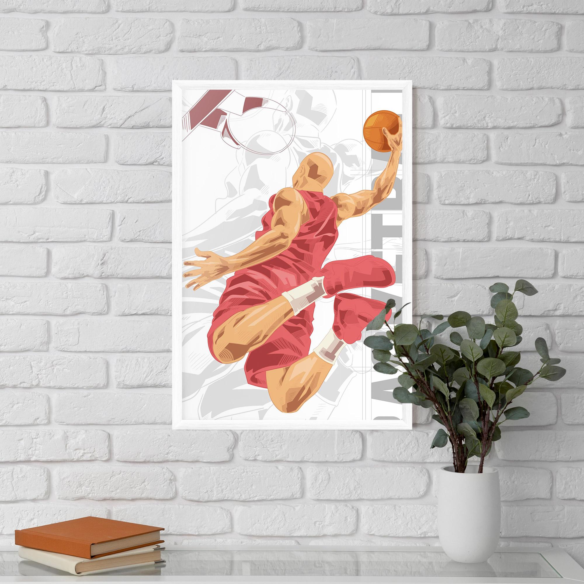 Poster Înrămat Pink Basketball mockup 5