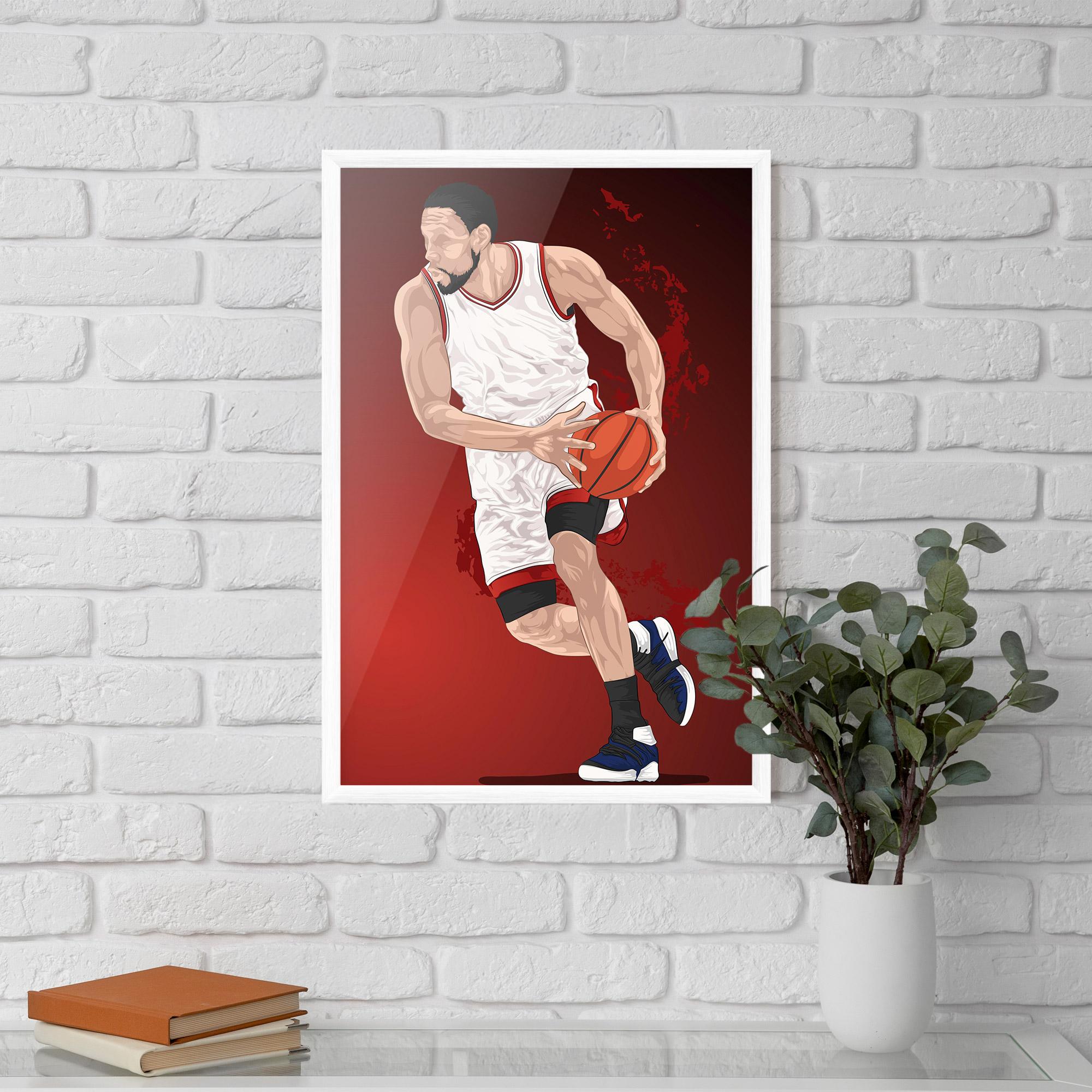 Poster Înrămat Red Fire Basket mockup 5