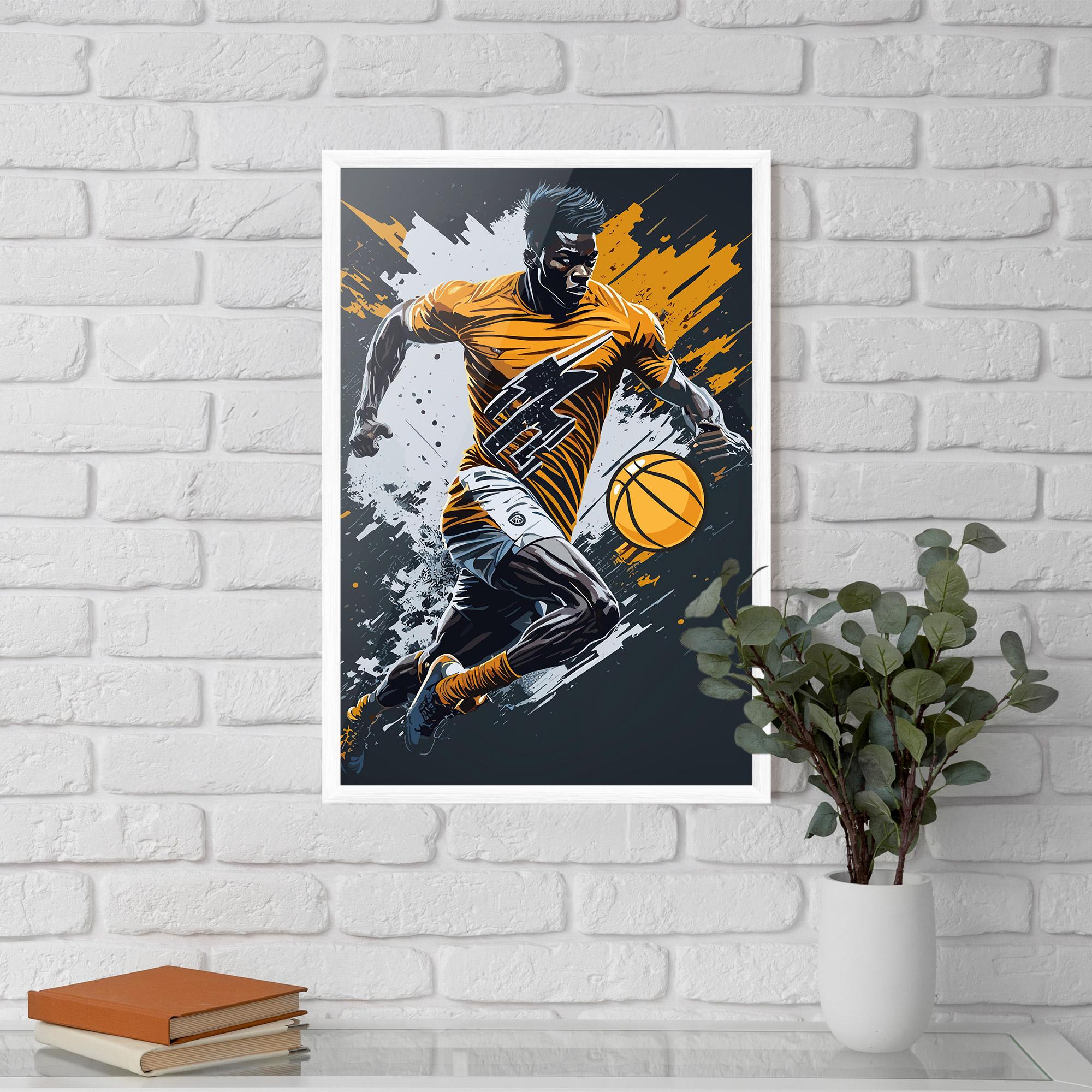 Poster Înrămat Yellow White Basket mockup 5