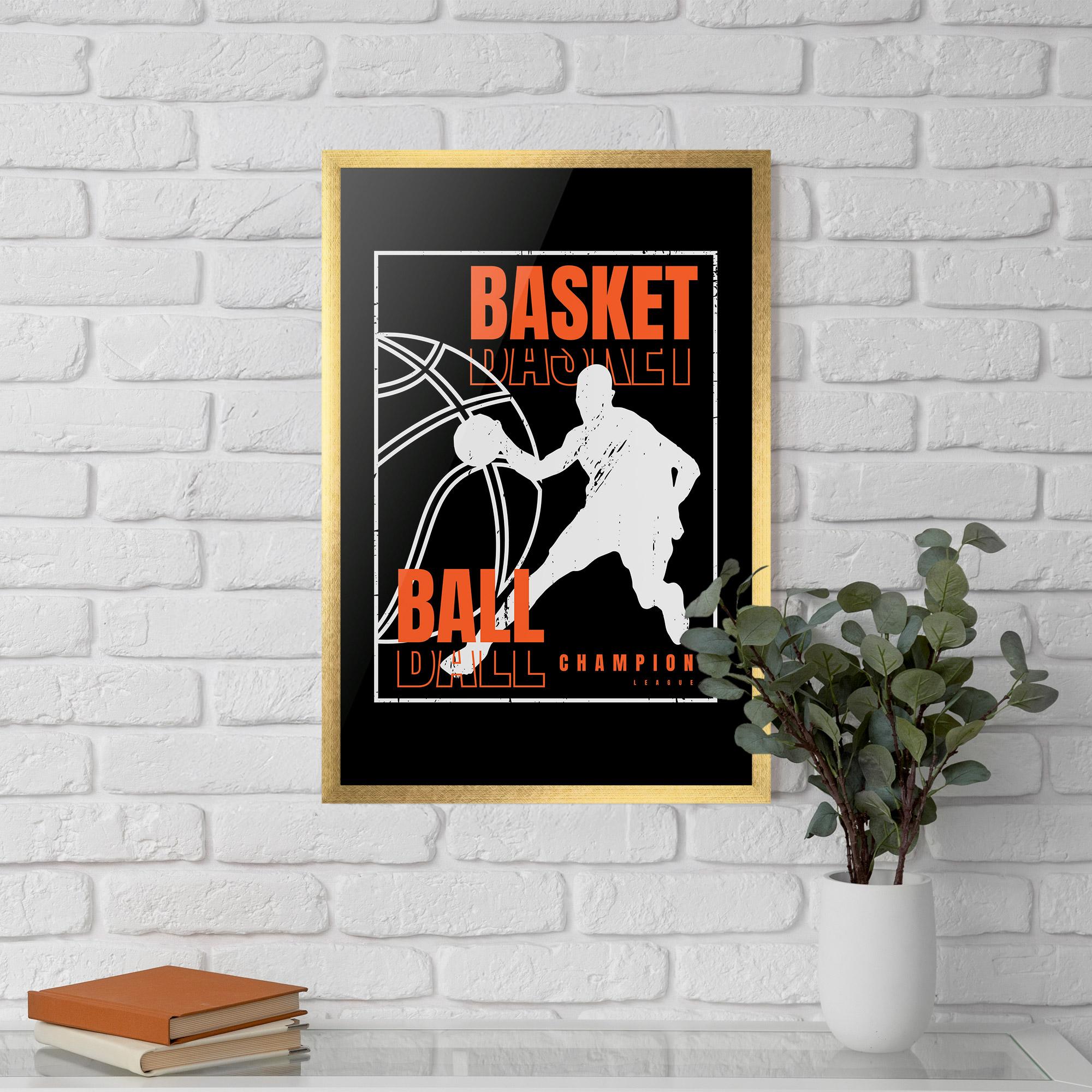 Poster Înrămat Basket Champion mockup 5