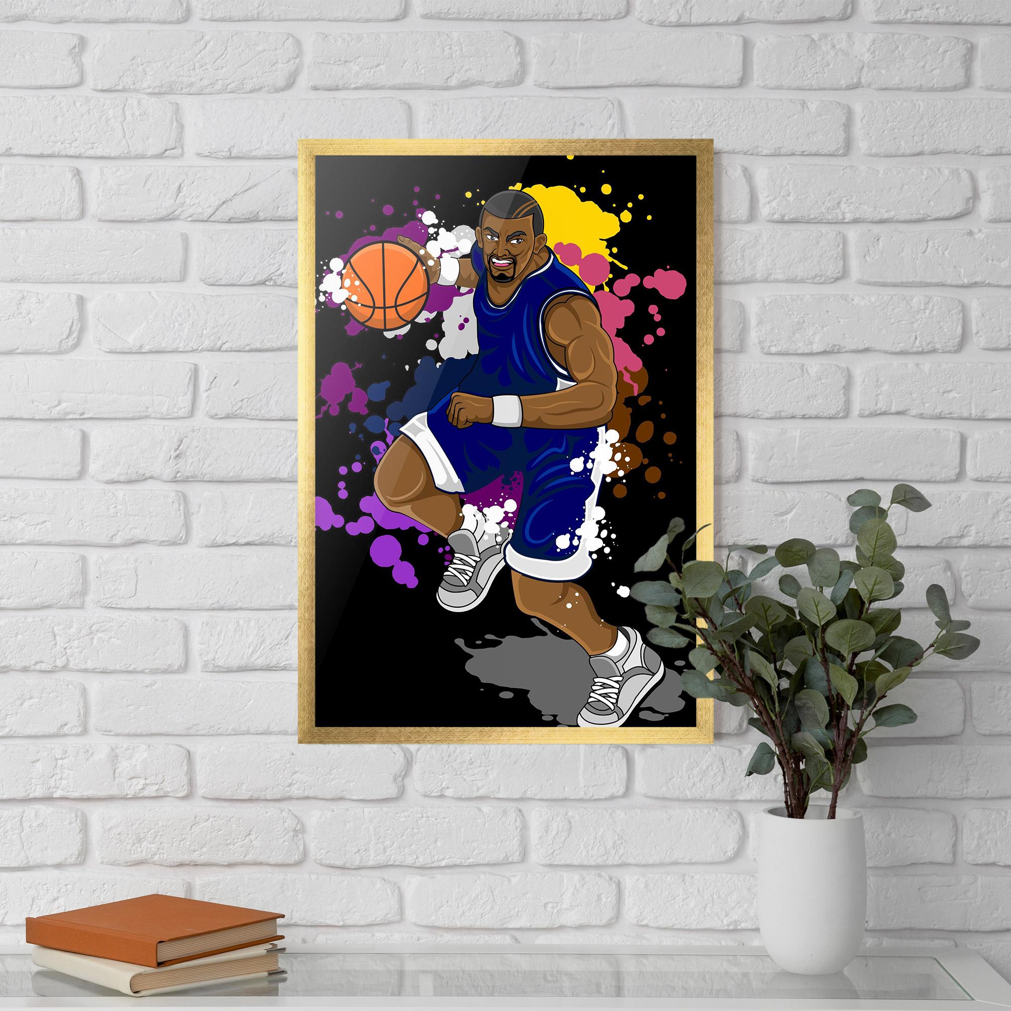 Poster Înrămat Basketball Character mockup 5